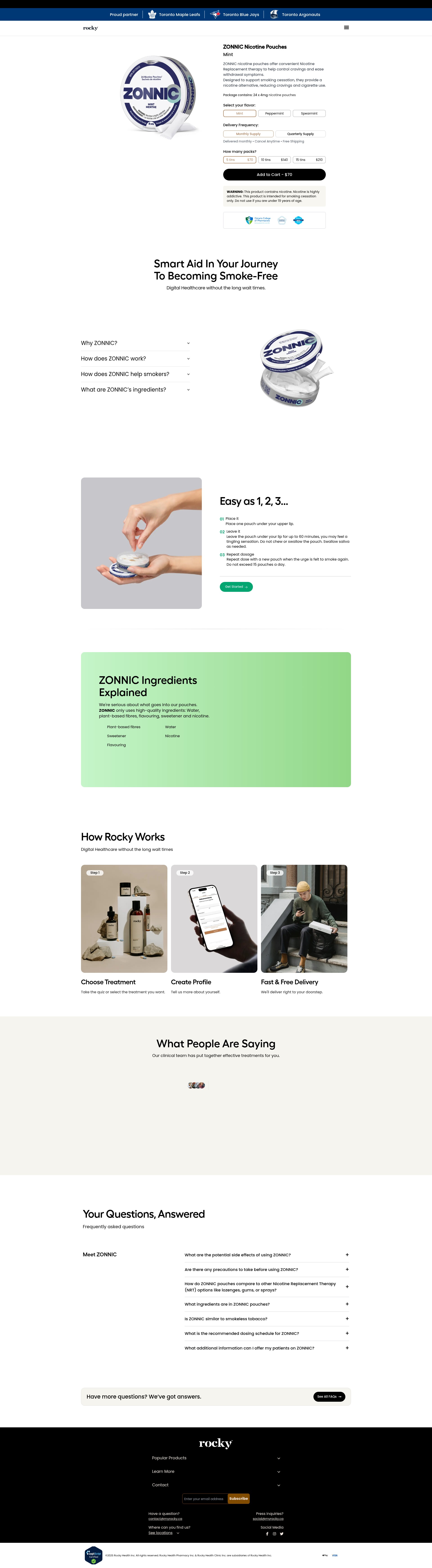 Screenshot of myrocky.ca