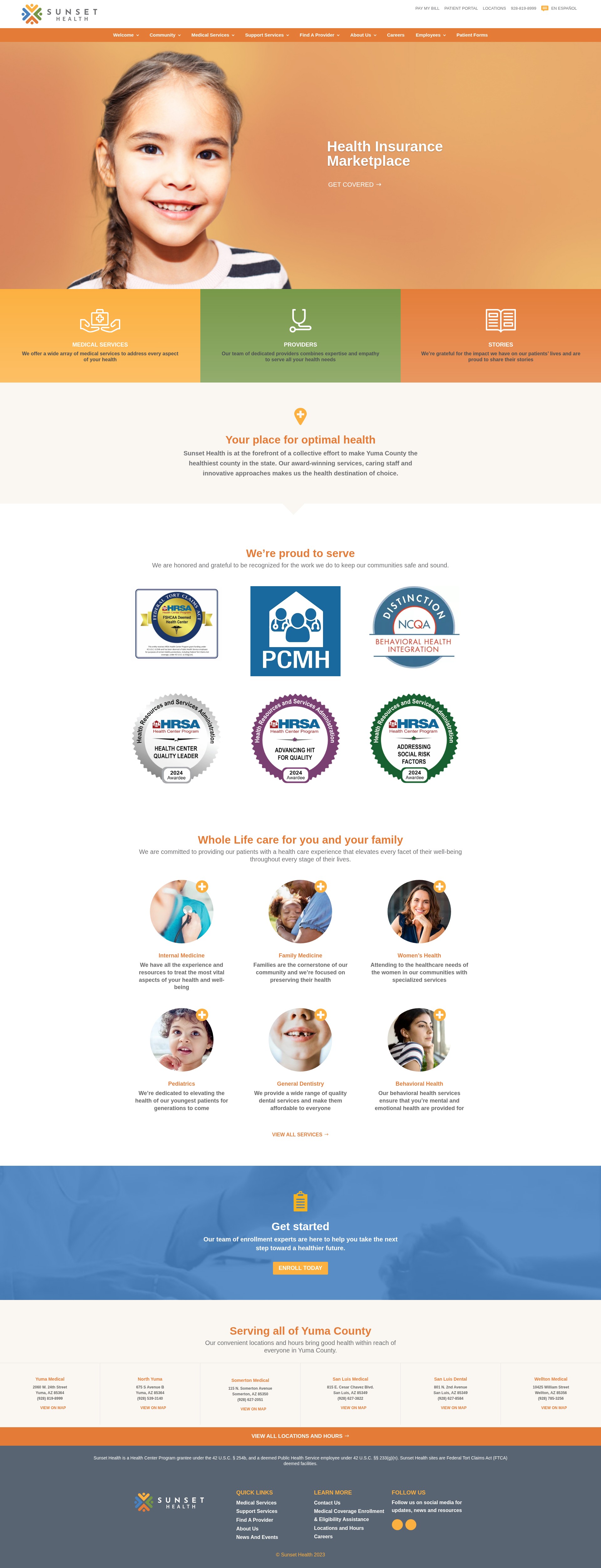 Screenshot of mysunsethealth.org