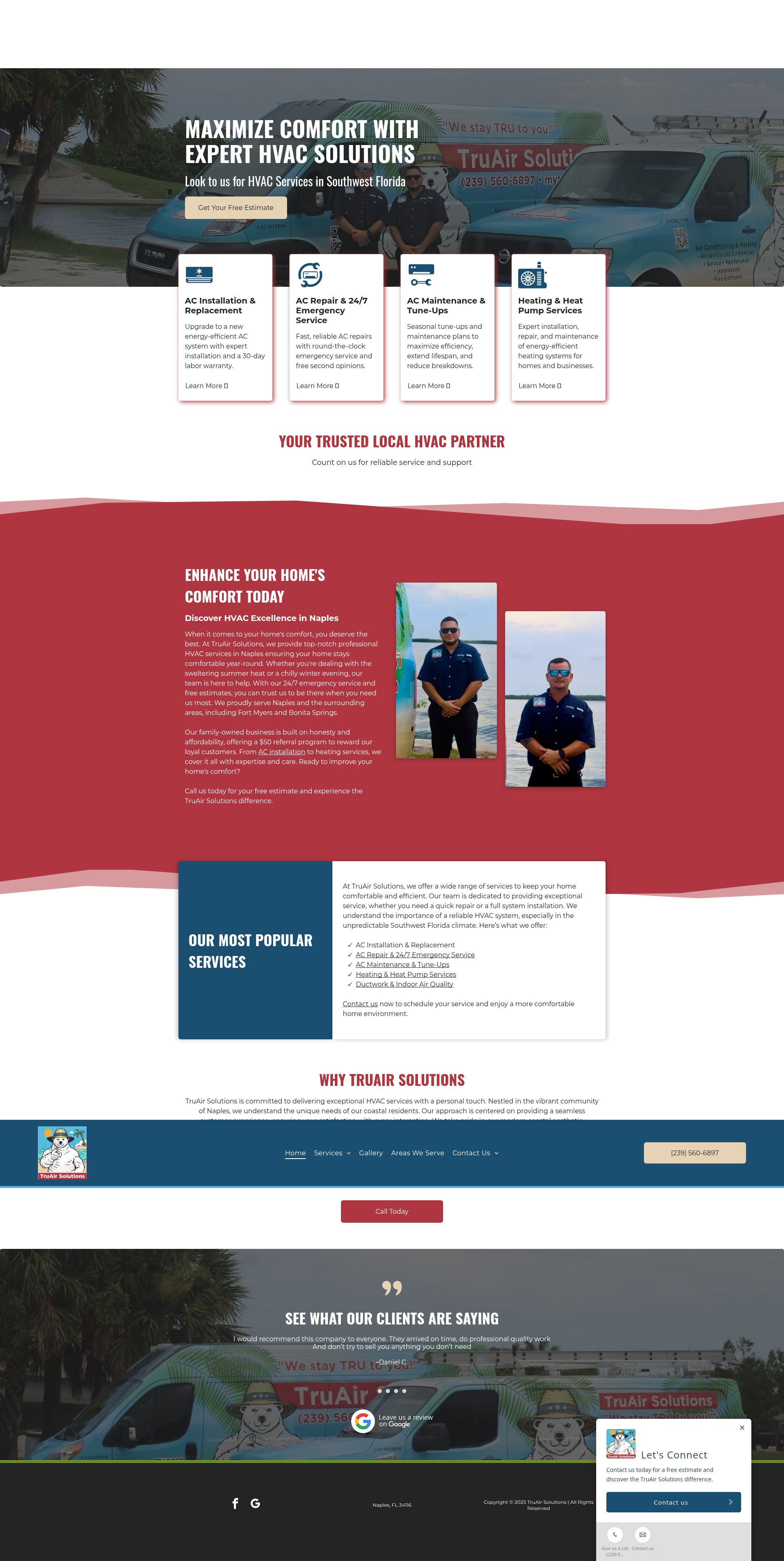 Screenshot of mytruair.com
