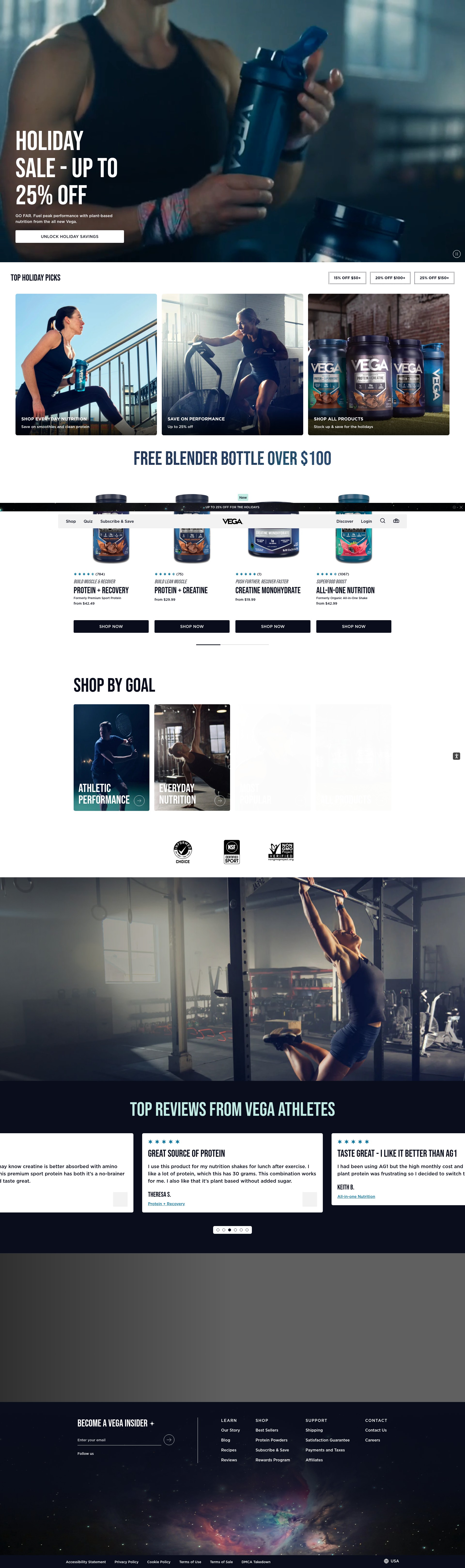 Screenshot of myvega.com