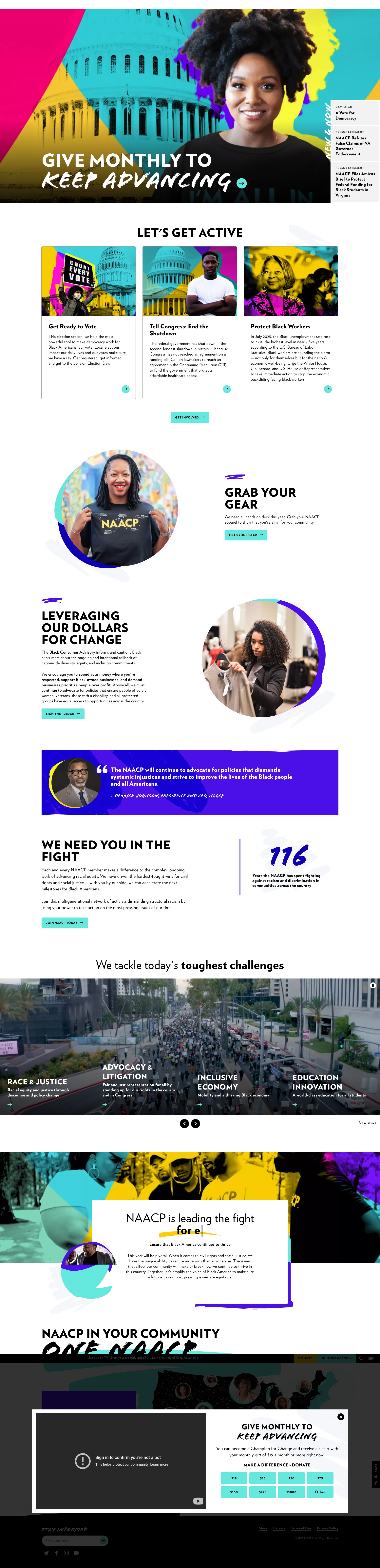 Screenshot of naacp.org