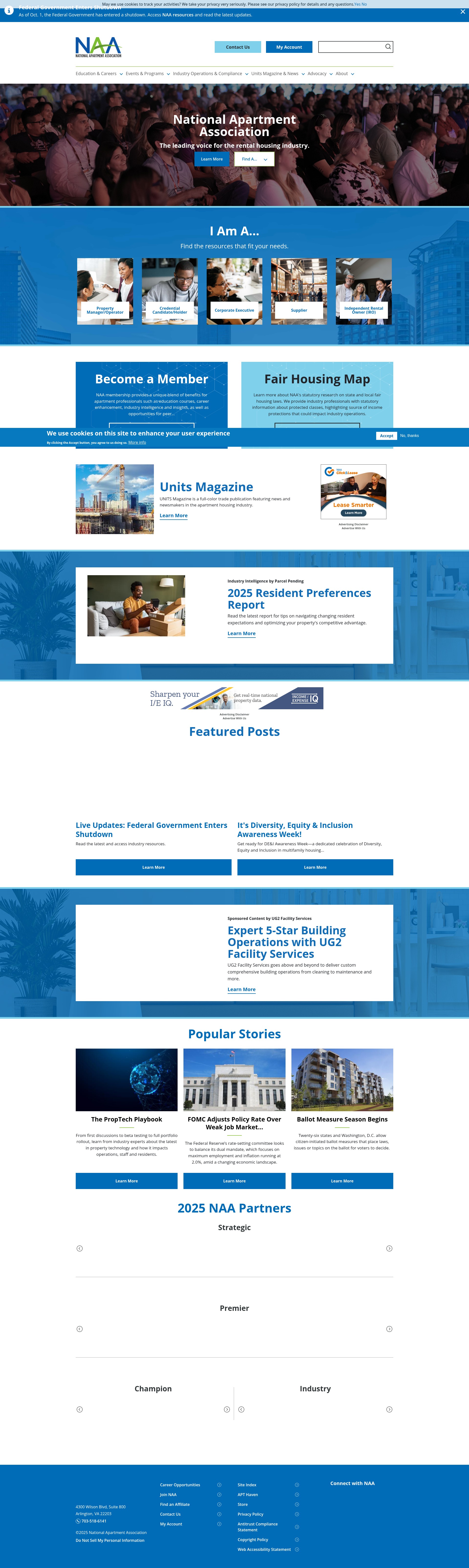 Screenshot of naahq.org