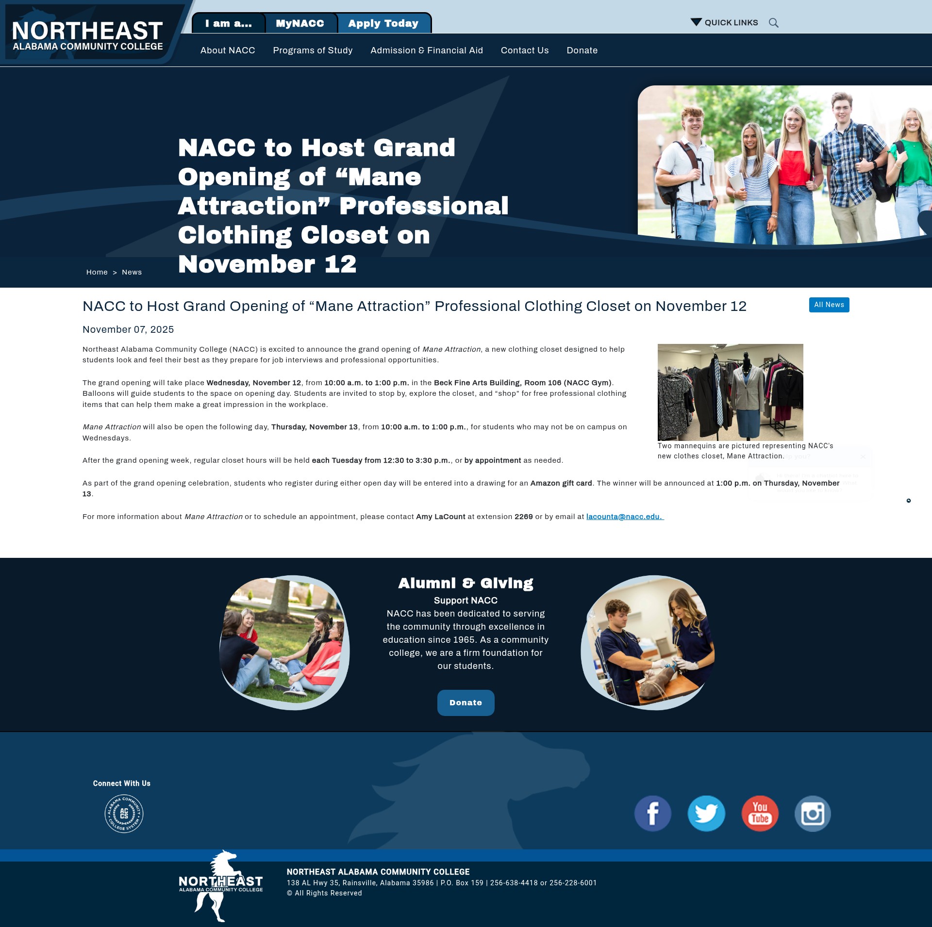Screenshot of nacc.edu
