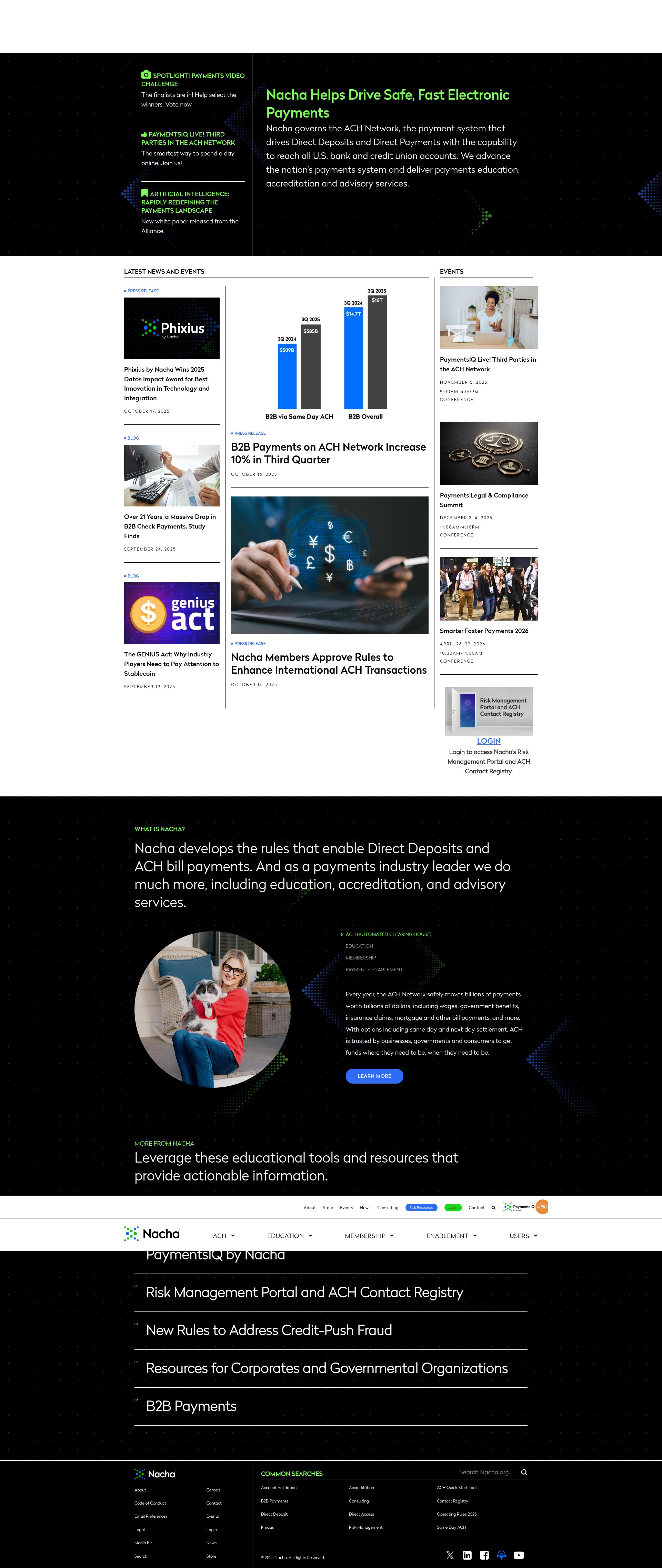 Screenshot of nacha.org