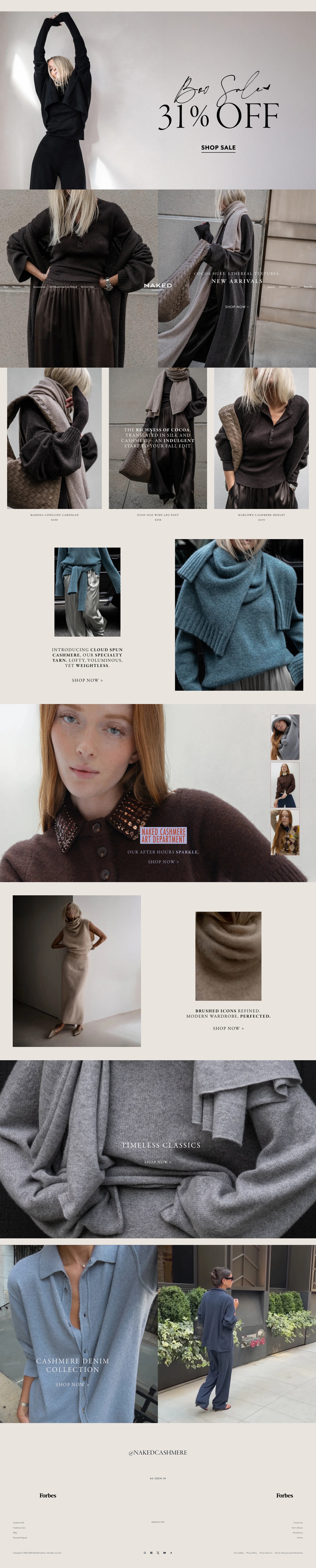 Screenshot of nakedcashmere.com