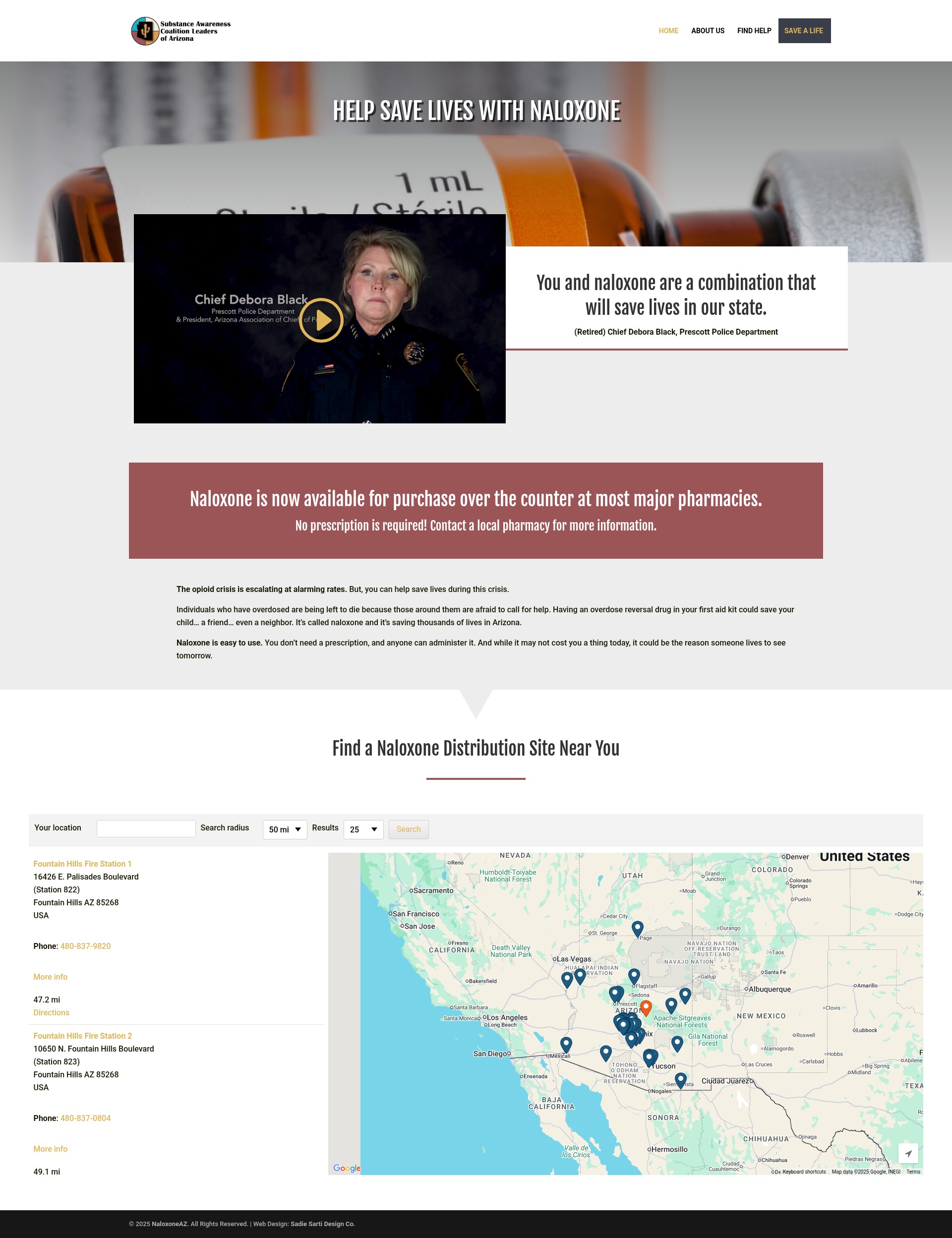 Screenshot of naloxoneaz.com