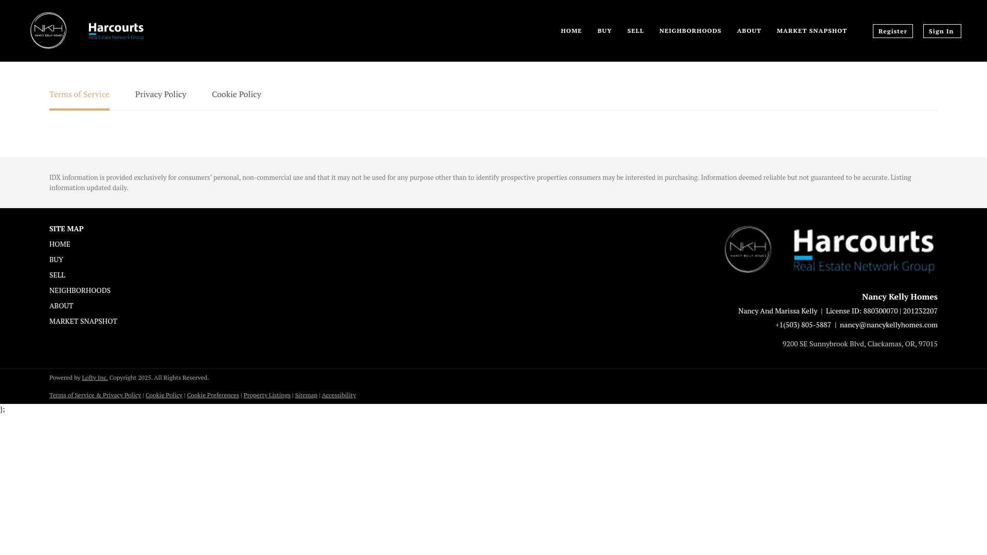 Screenshot of nancykellyhomes.com