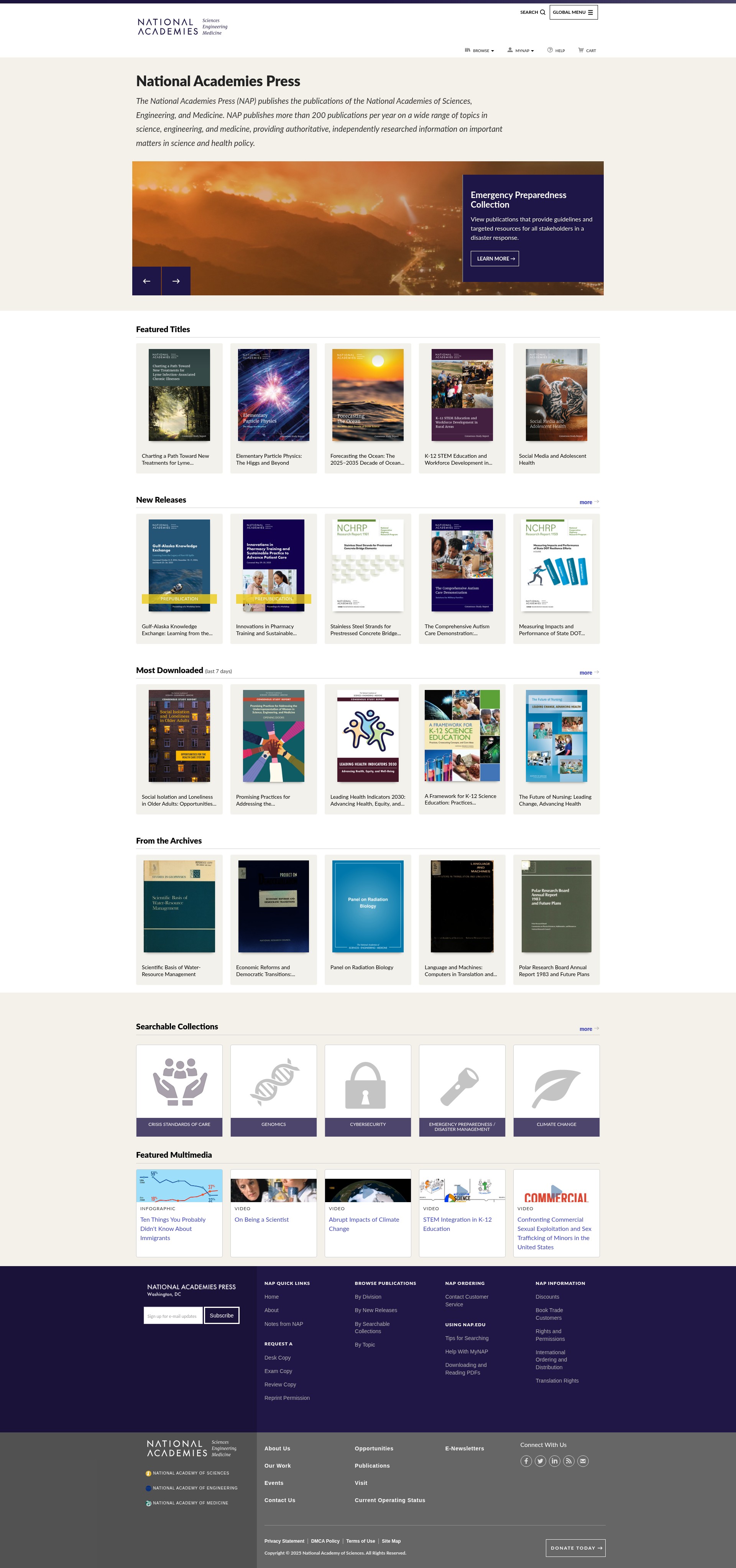 Screenshot of nap.nationalacademies.org