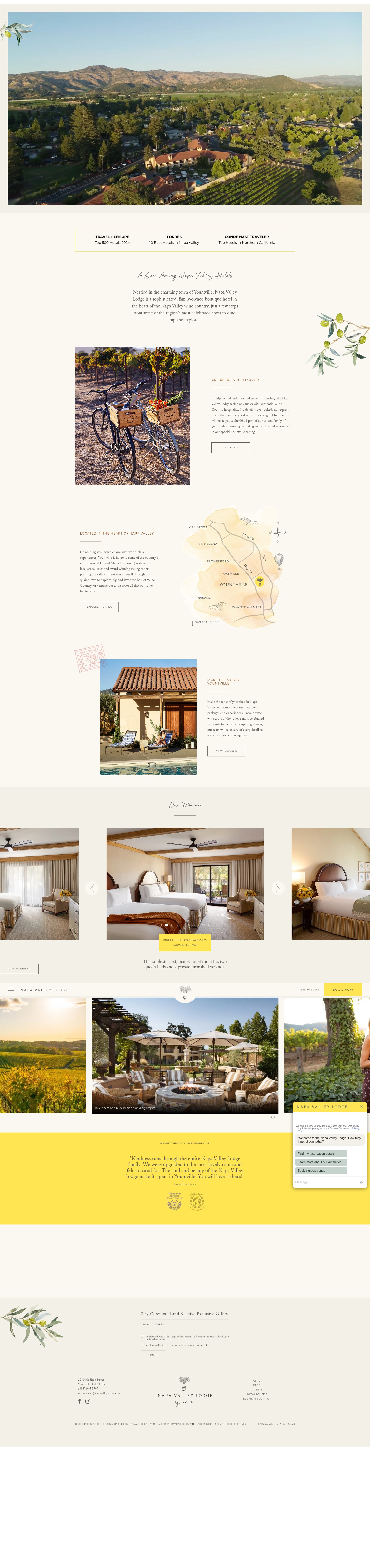 Screenshot of napavalleylodge.com