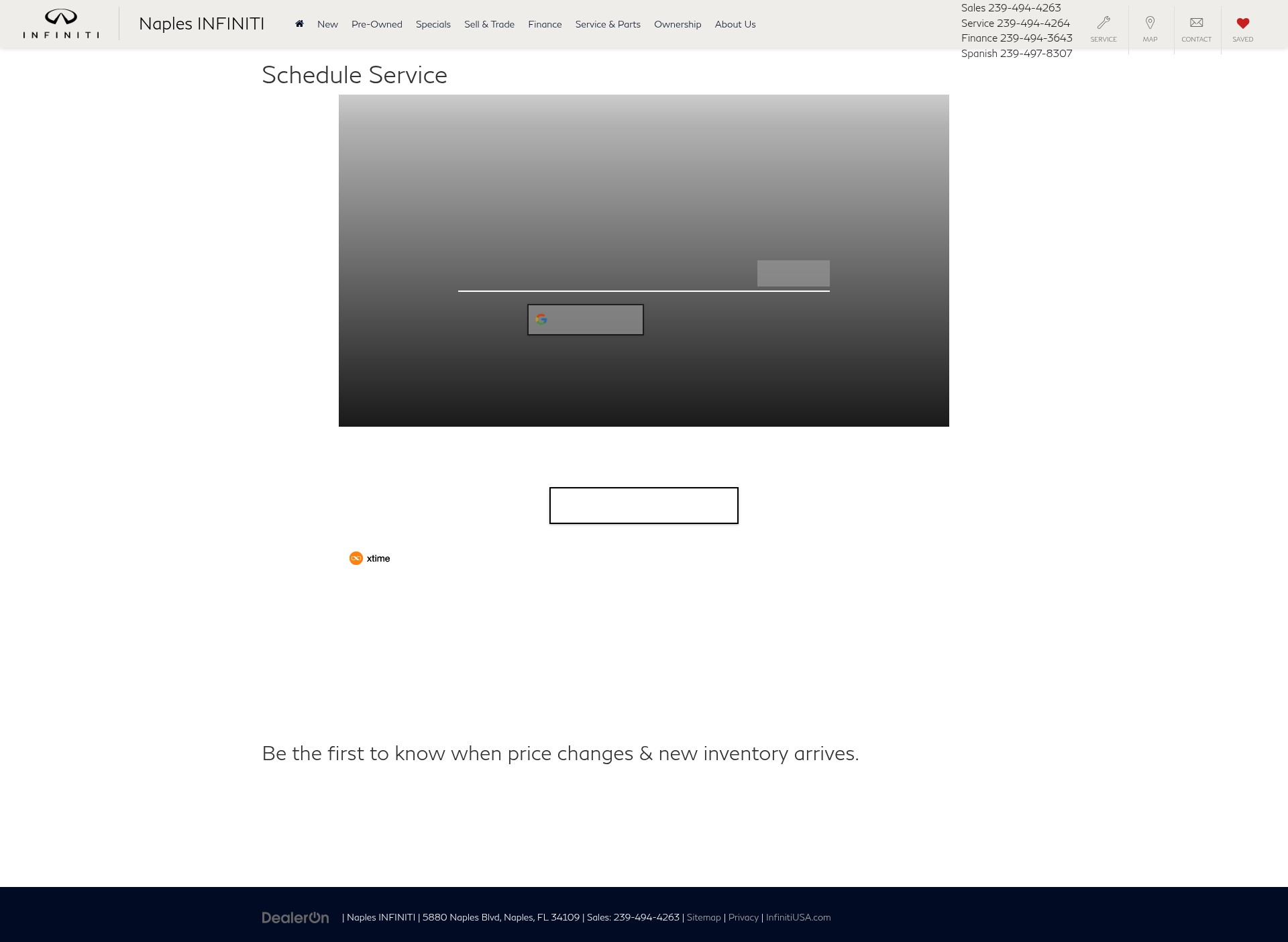 Screenshot of naplesinfiniti.com