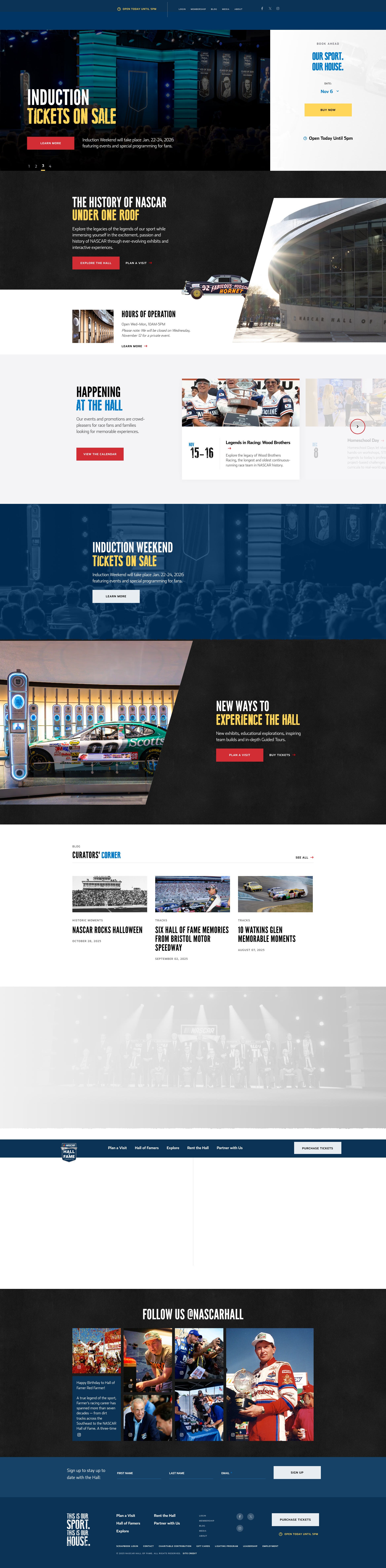 Screenshot of nascarhall.com