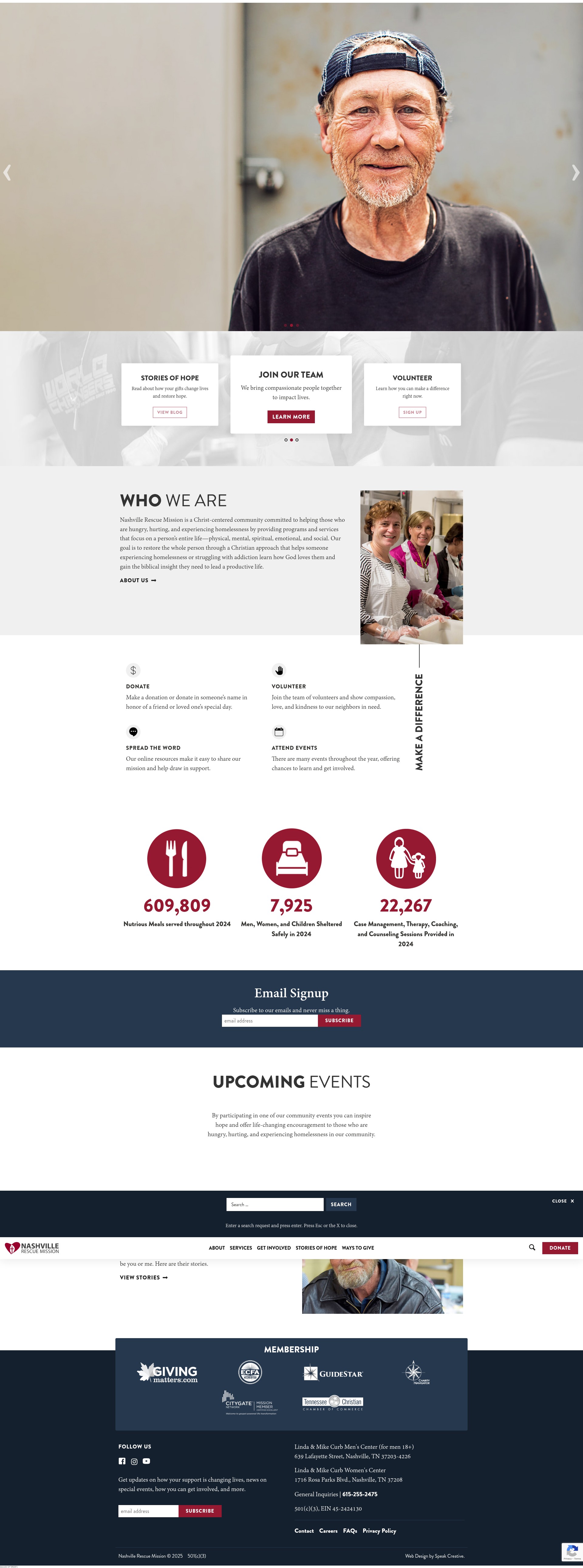 Screenshot of nashvillerescuemission.org