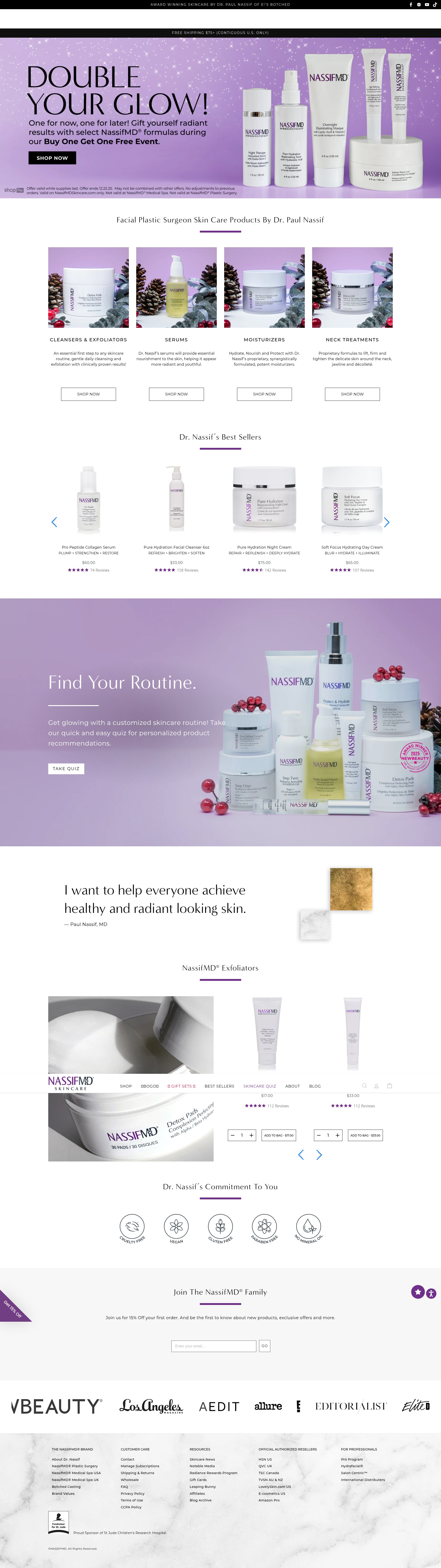 Screenshot of nassifmdskincare.com