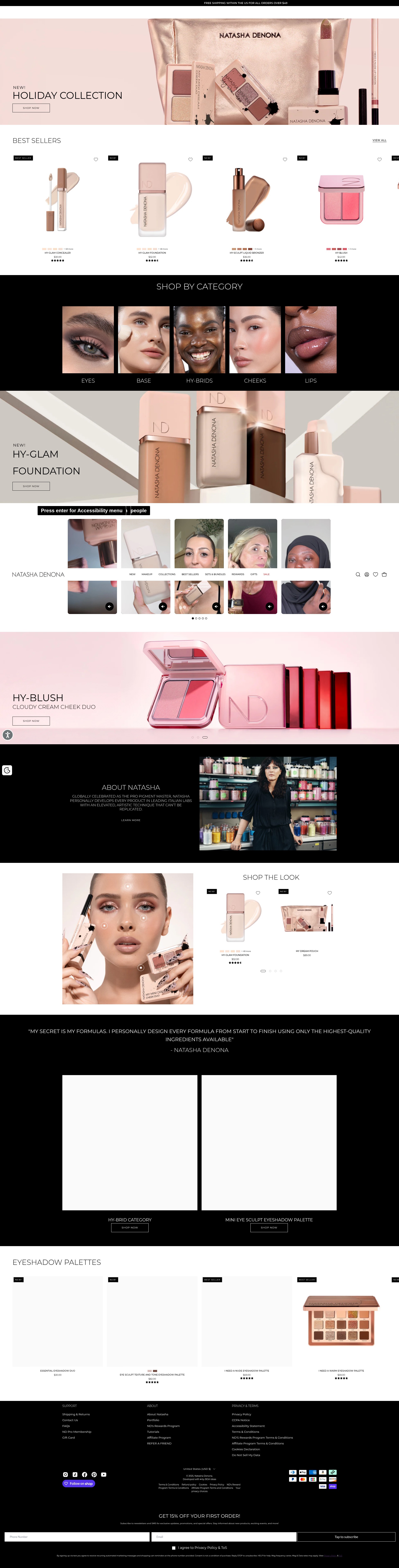 Screenshot of natashadenona.com