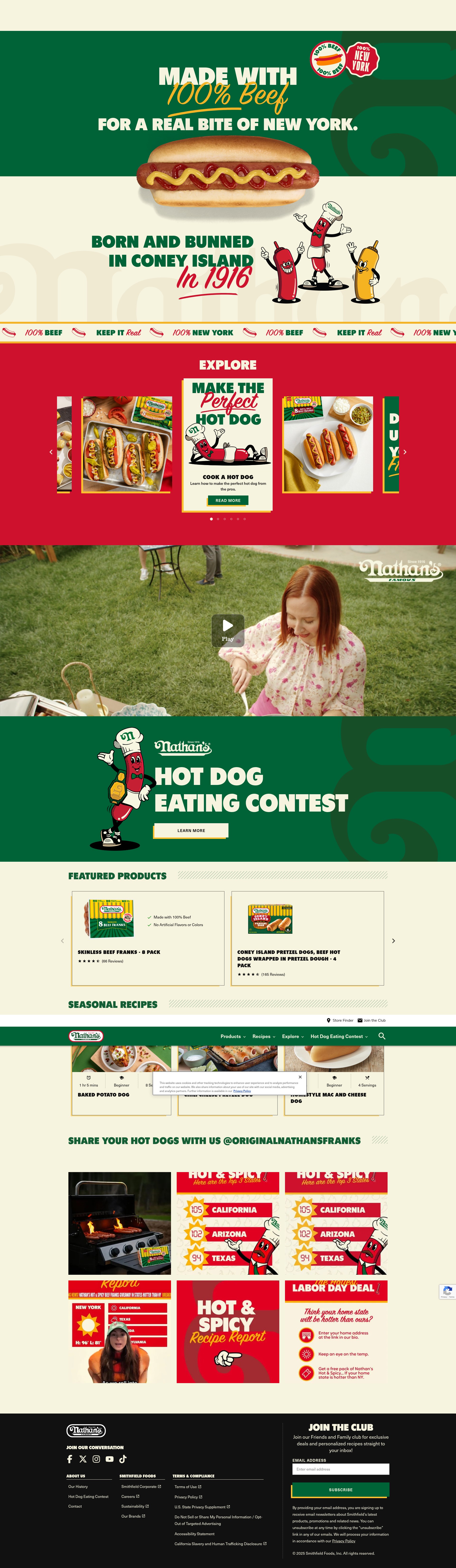 Screenshot of nathansfranks.sfdbrands.com