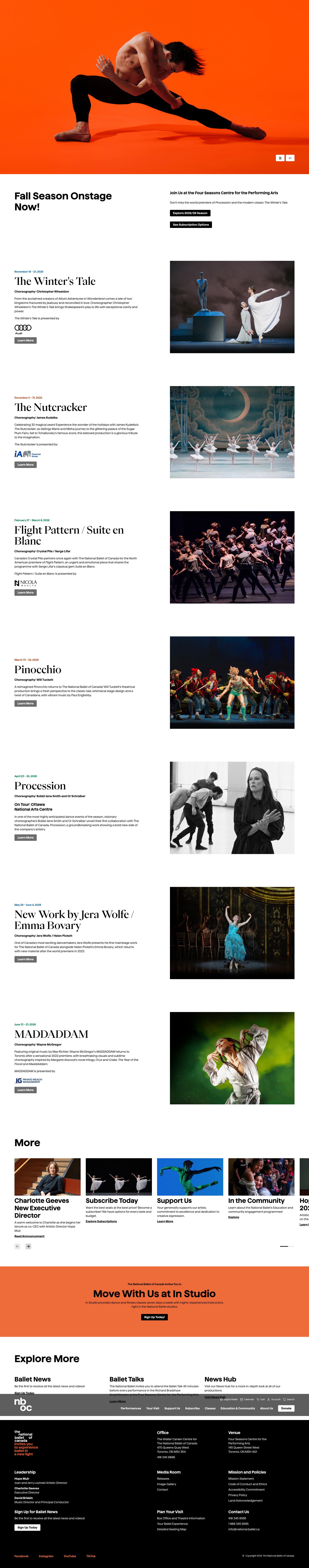 Screenshot of national.ballet.ca