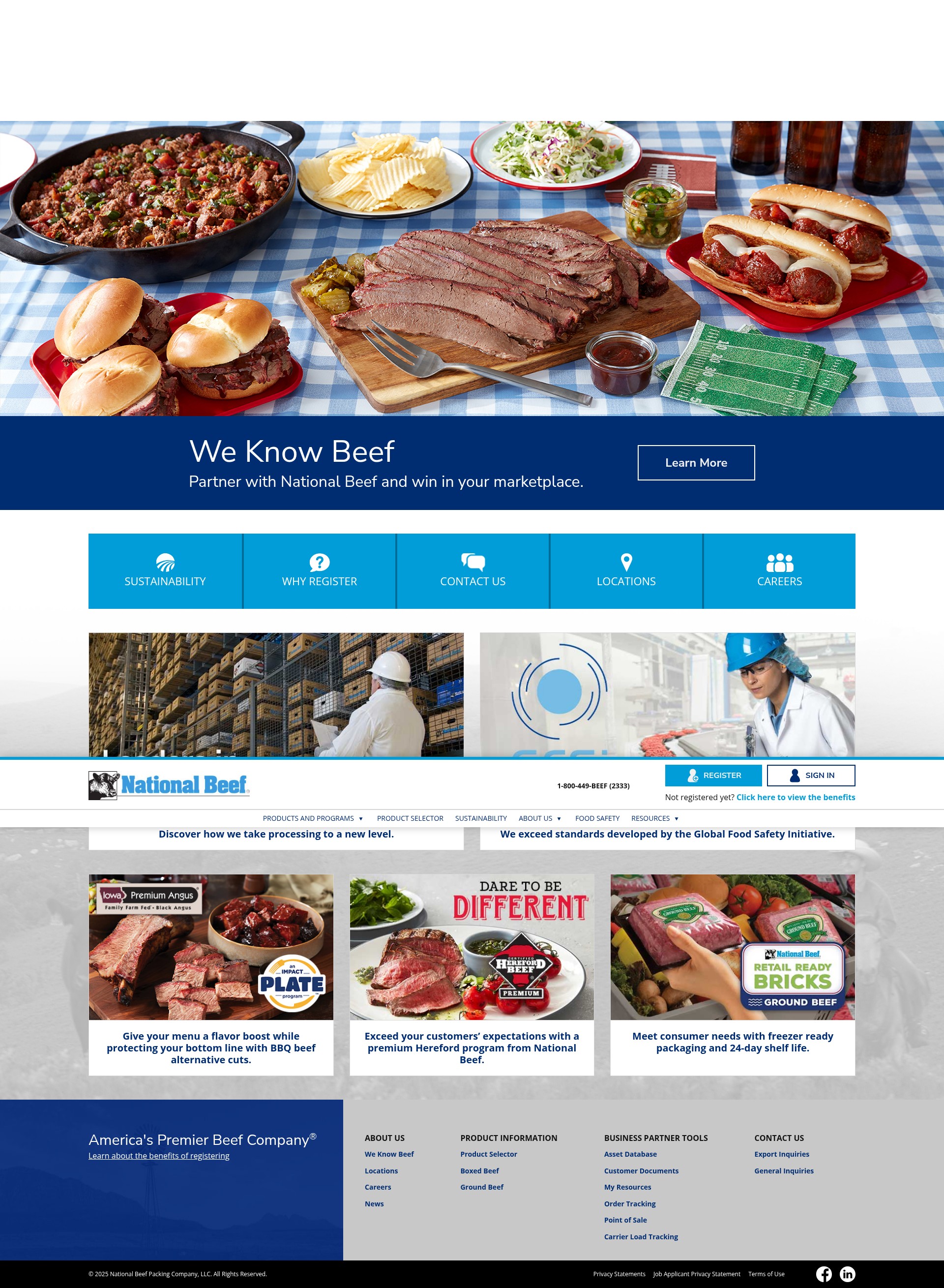 Screenshot of nationalbeef.com