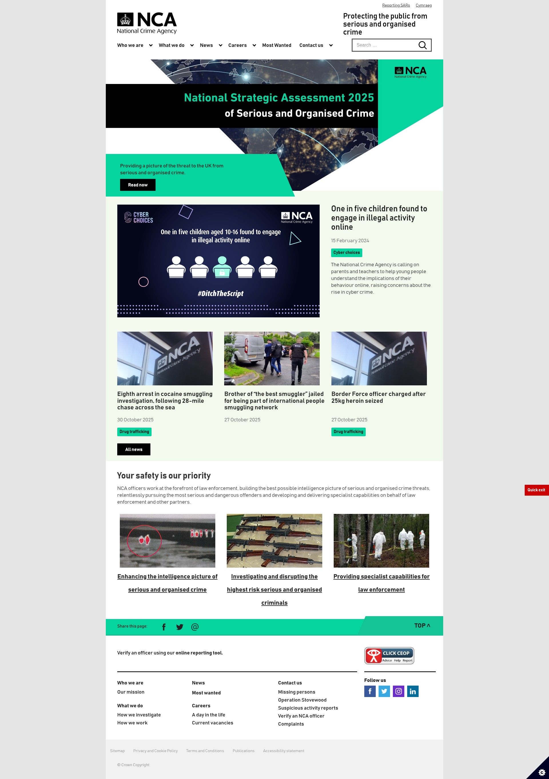 Screenshot of nationalcrimeagency.gov.uk