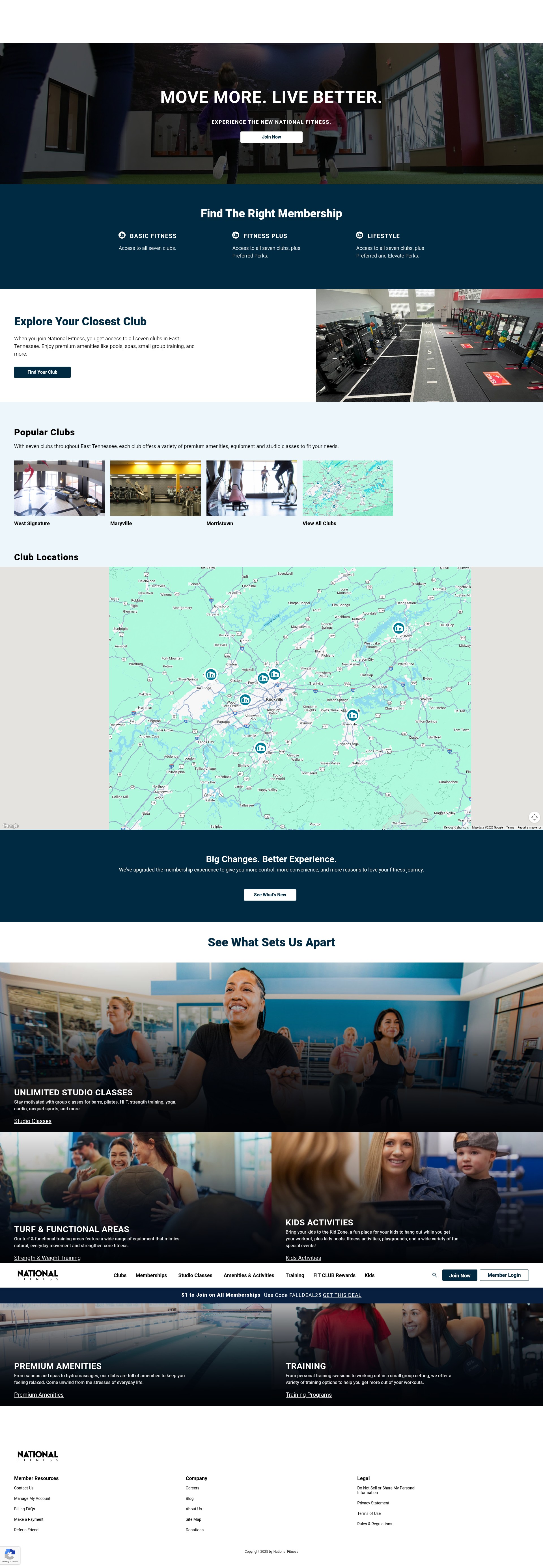 Screenshot of nationalfitness.com