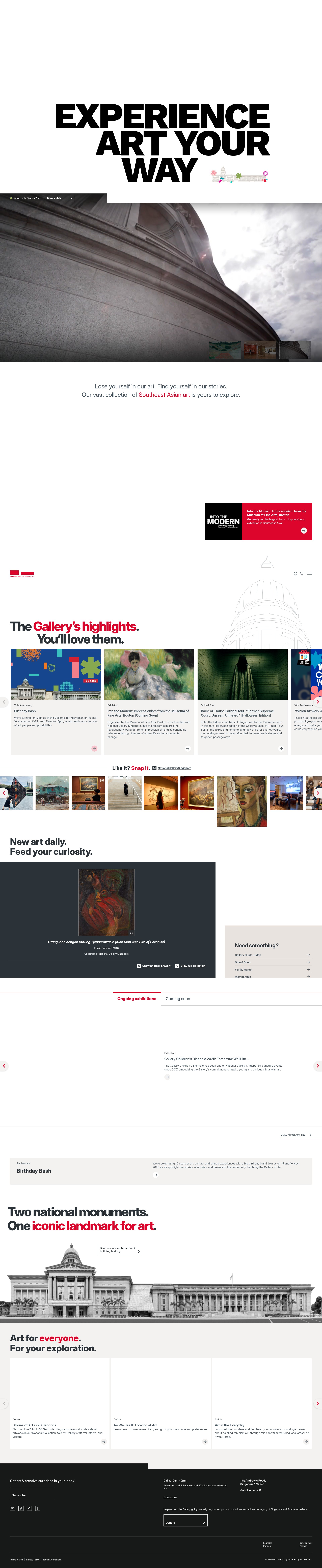 Screenshot of nationalgallery.sg
