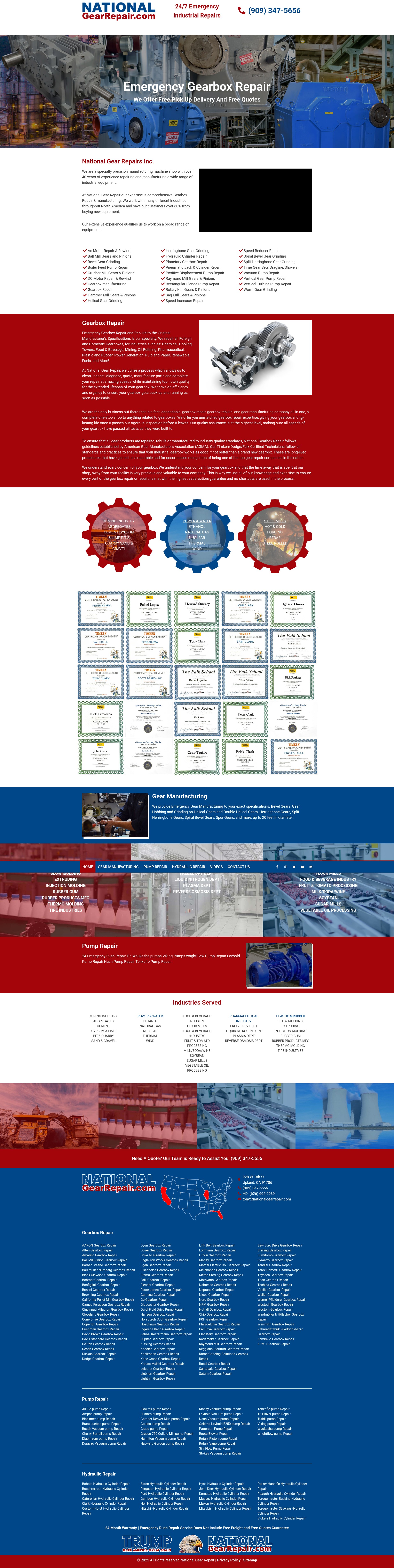 Screenshot of nationalgearrepair.com