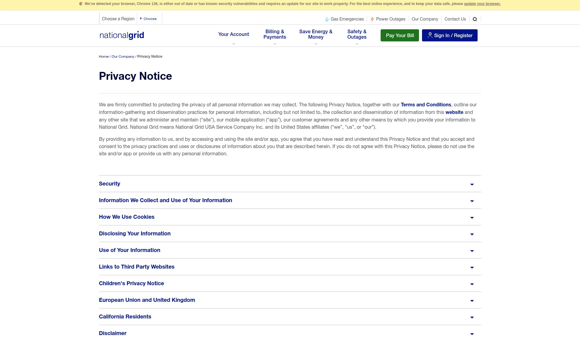 Screenshot of nationalgridus.com