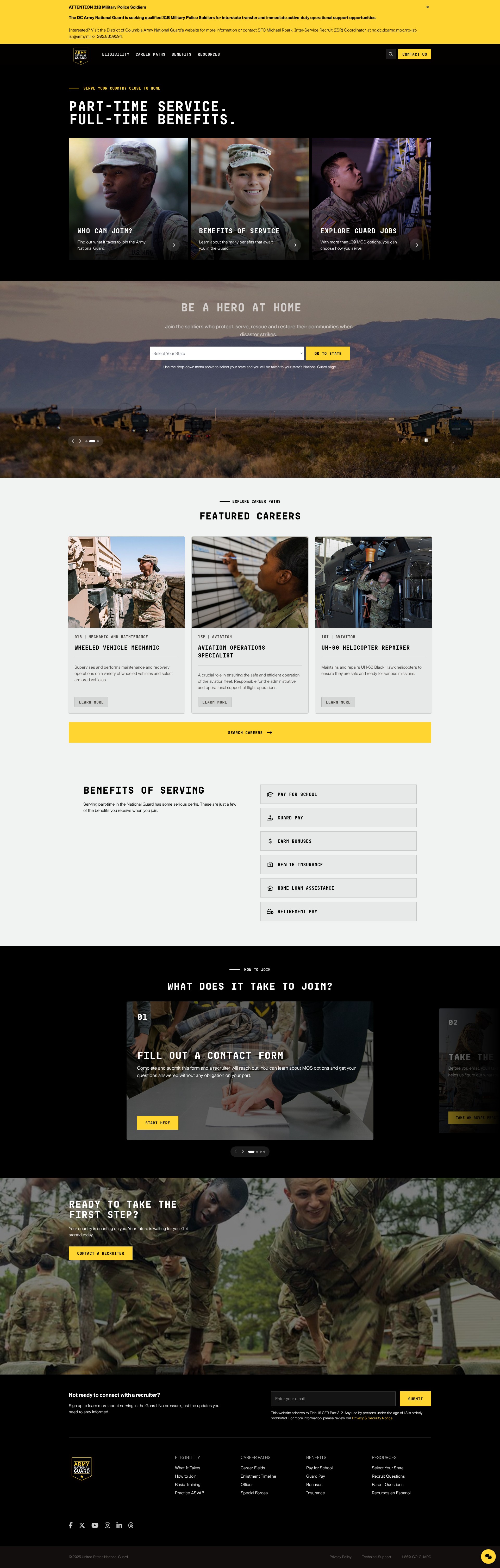 Screenshot of nationalguard.com