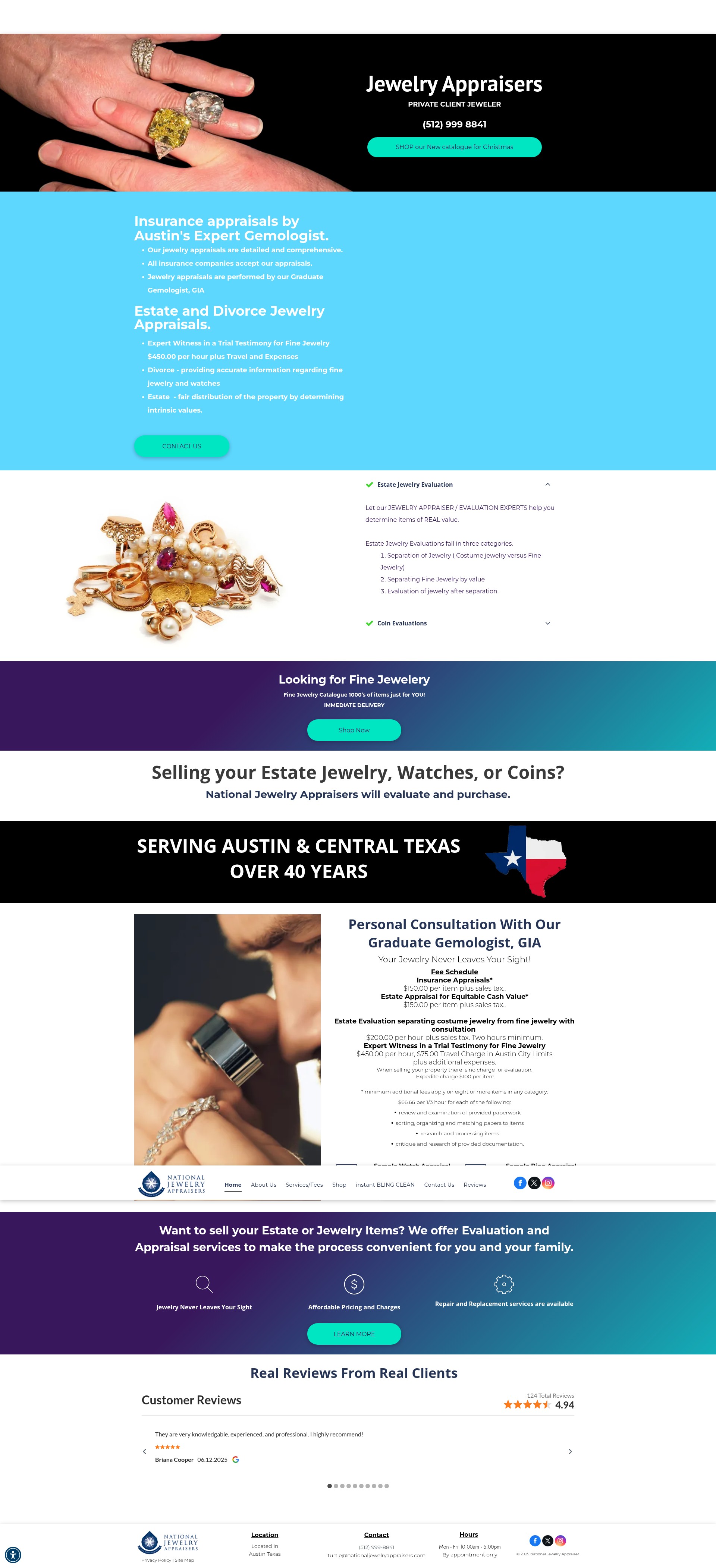 Screenshot of nationaljewelryappraisers.com