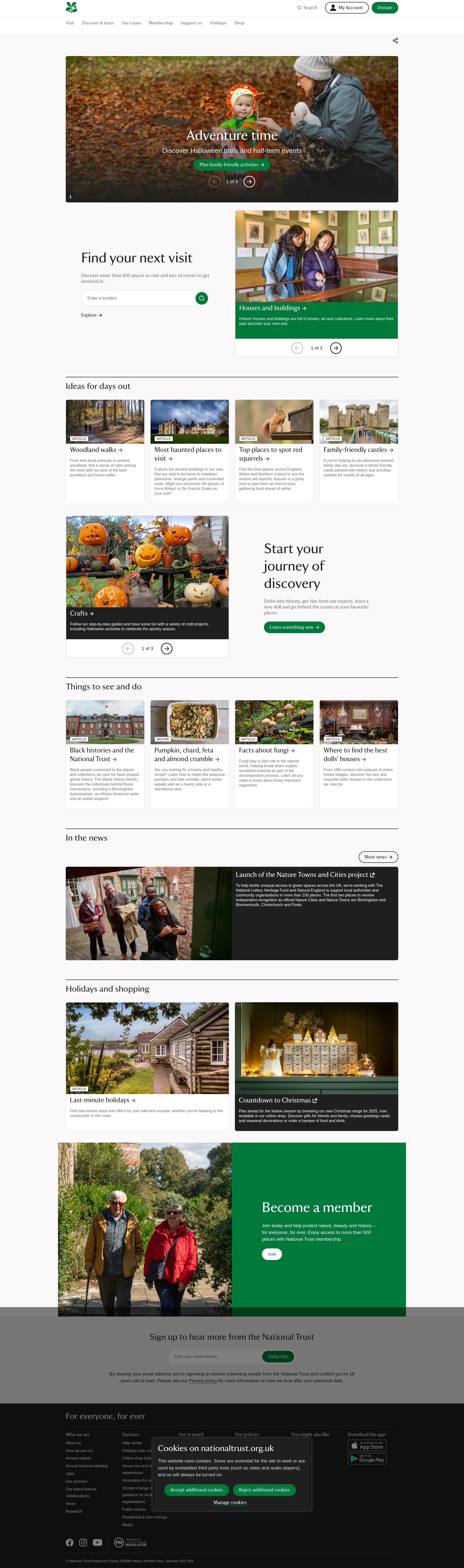 Screenshot of nationaltrust.org.uk