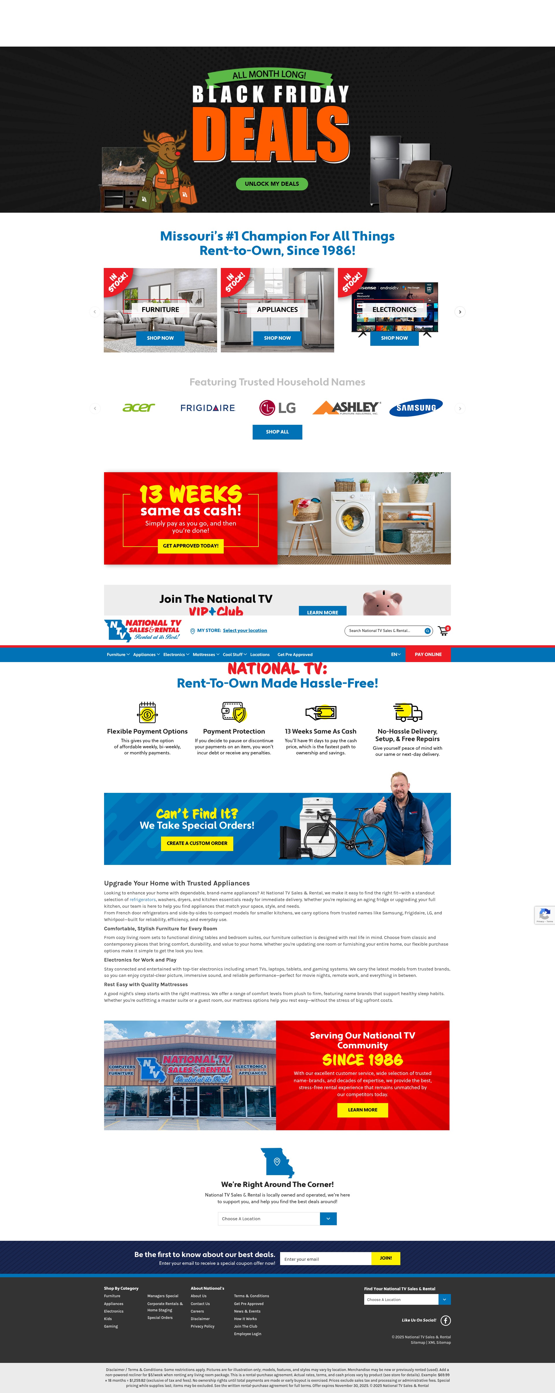 Screenshot of nationaltvrental.com
