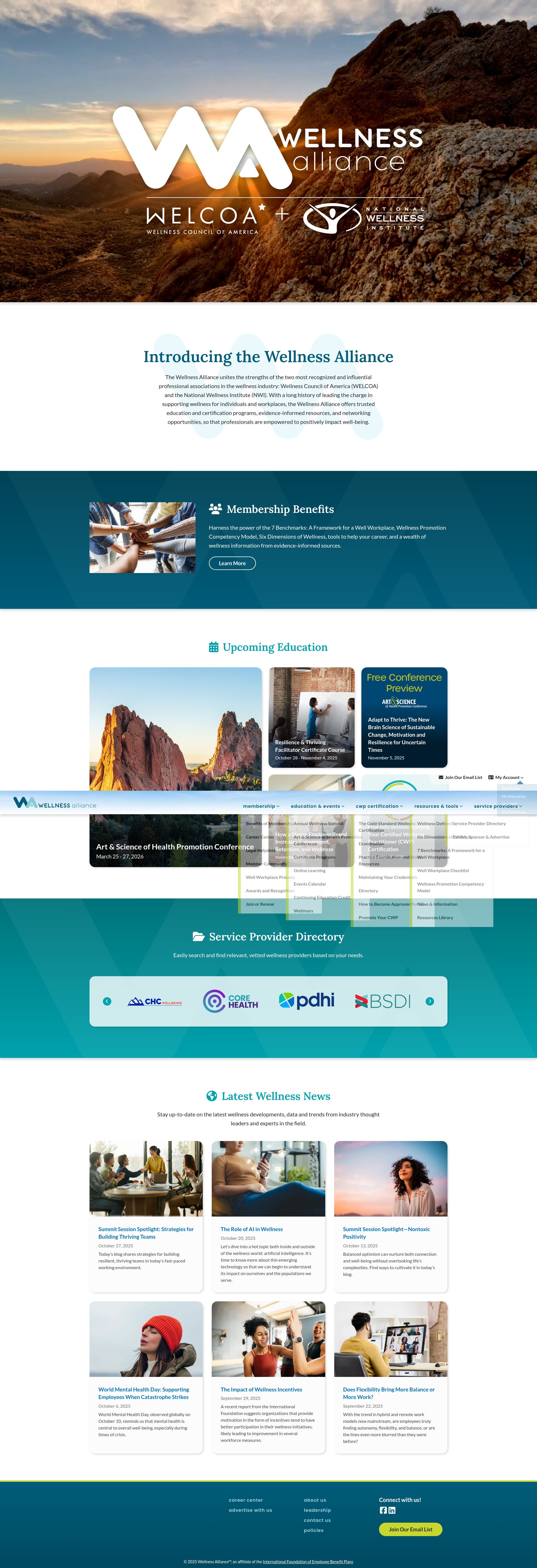Screenshot of nationalwellness.org
