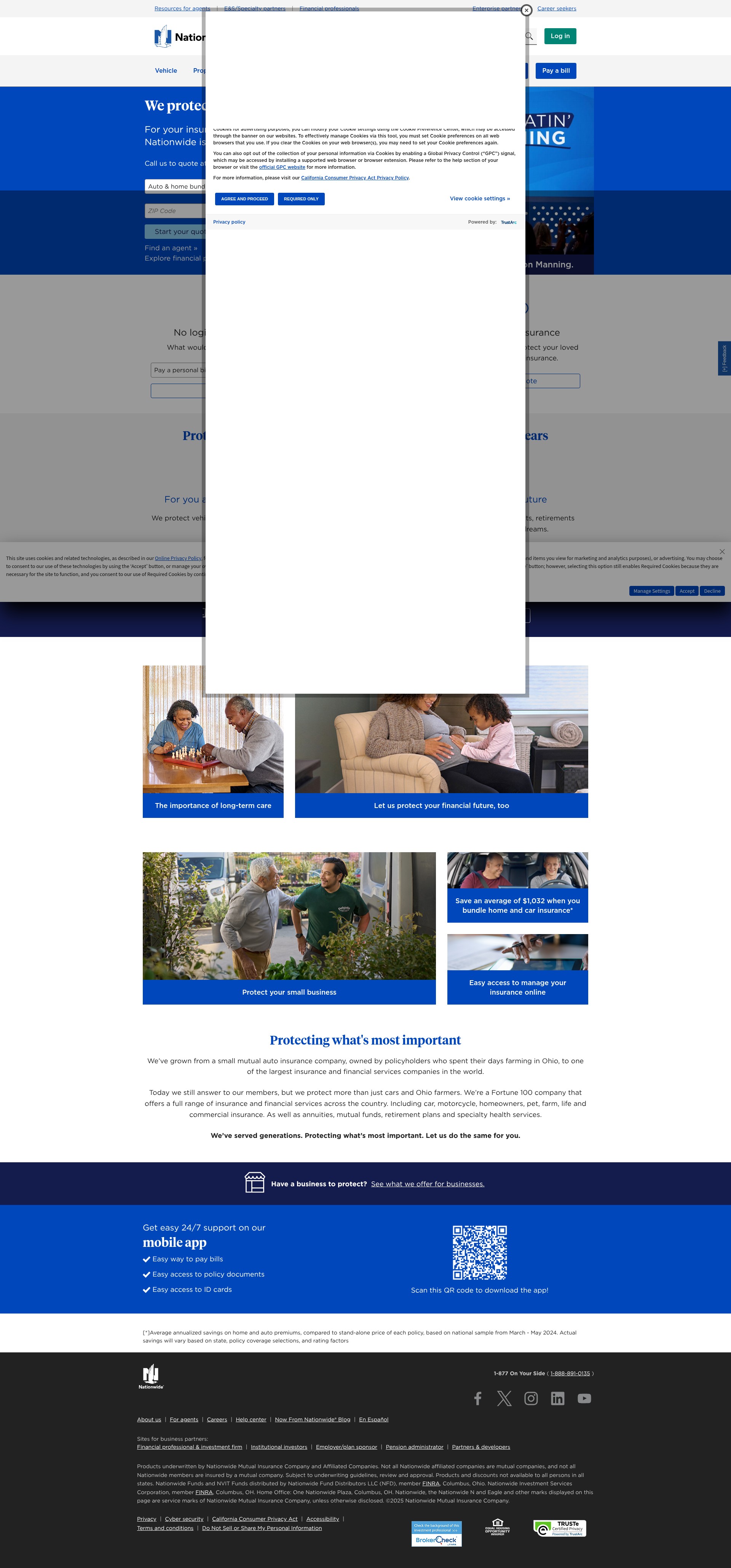 Screenshot of nationwide.com