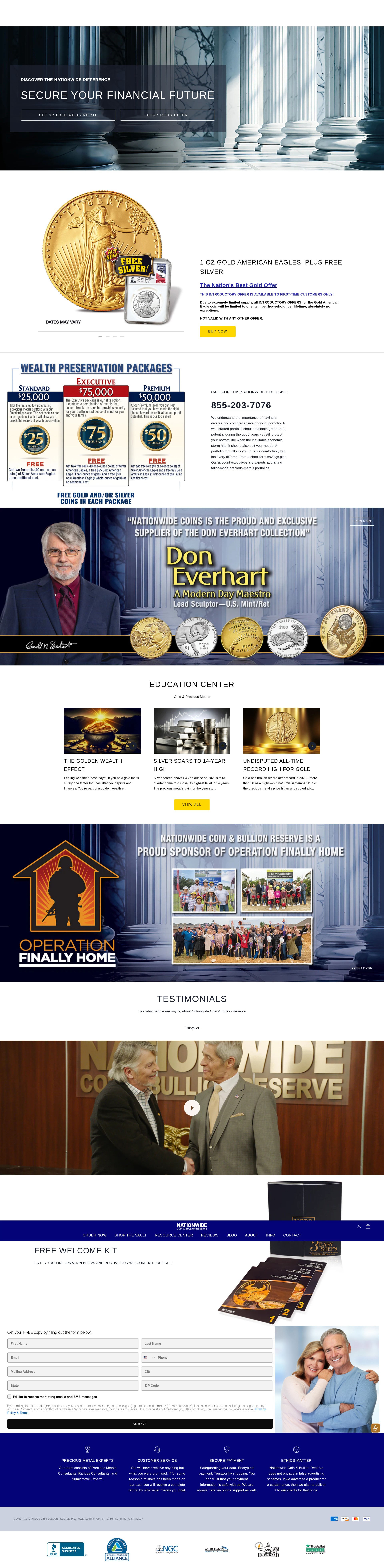 Screenshot of nationwidecoins.com