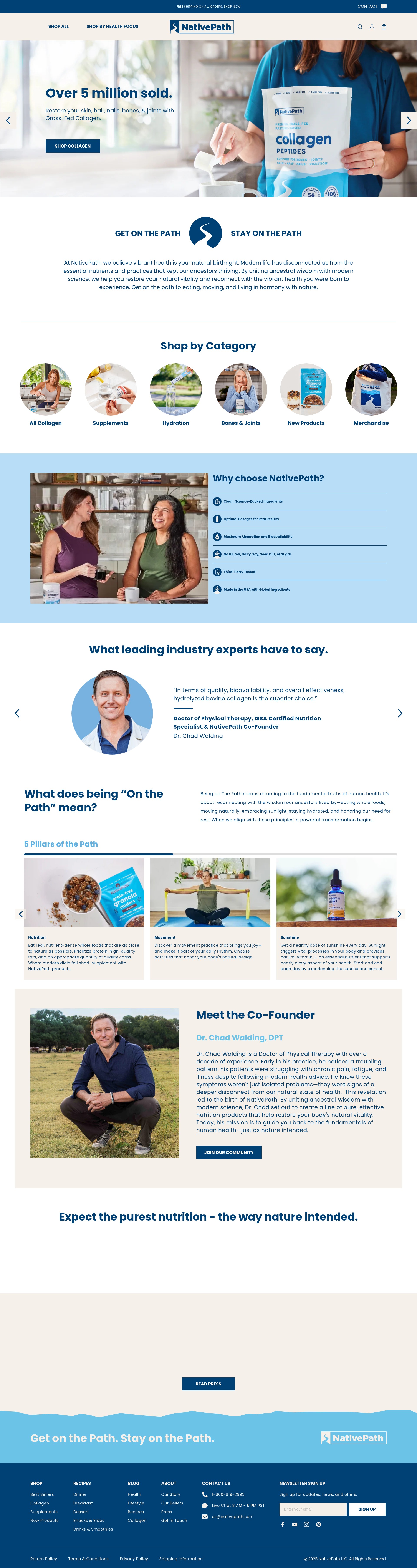 Screenshot of nativepath.myshopify.com