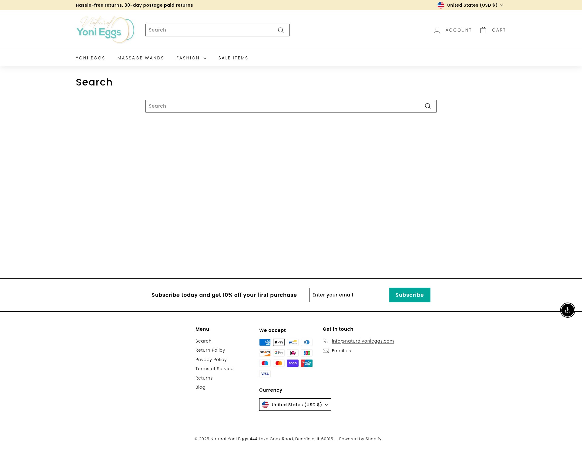 Screenshot of natural-yoni-eggs.myshopify.com