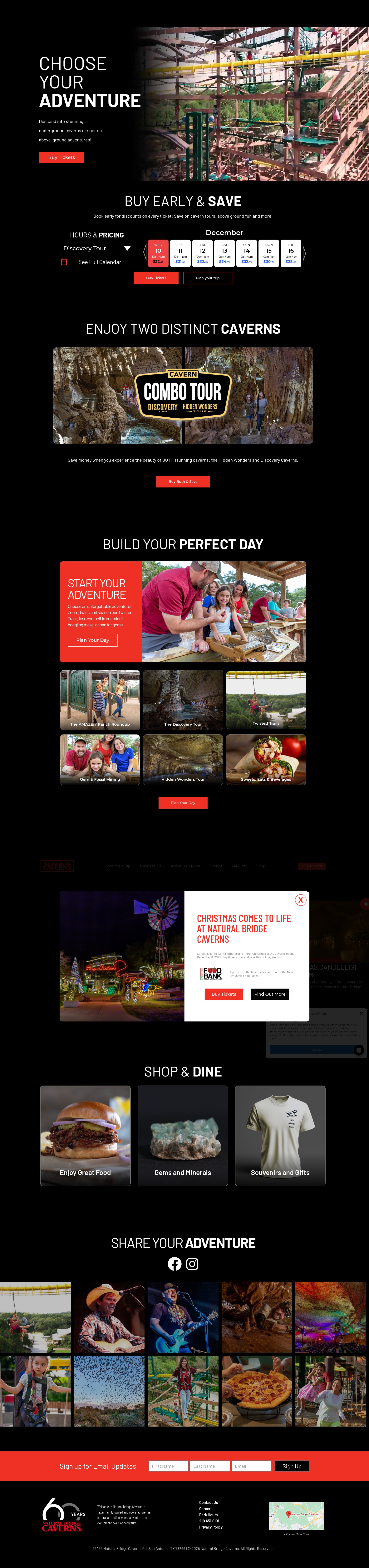 Screenshot of naturalbridgecaverns.com
