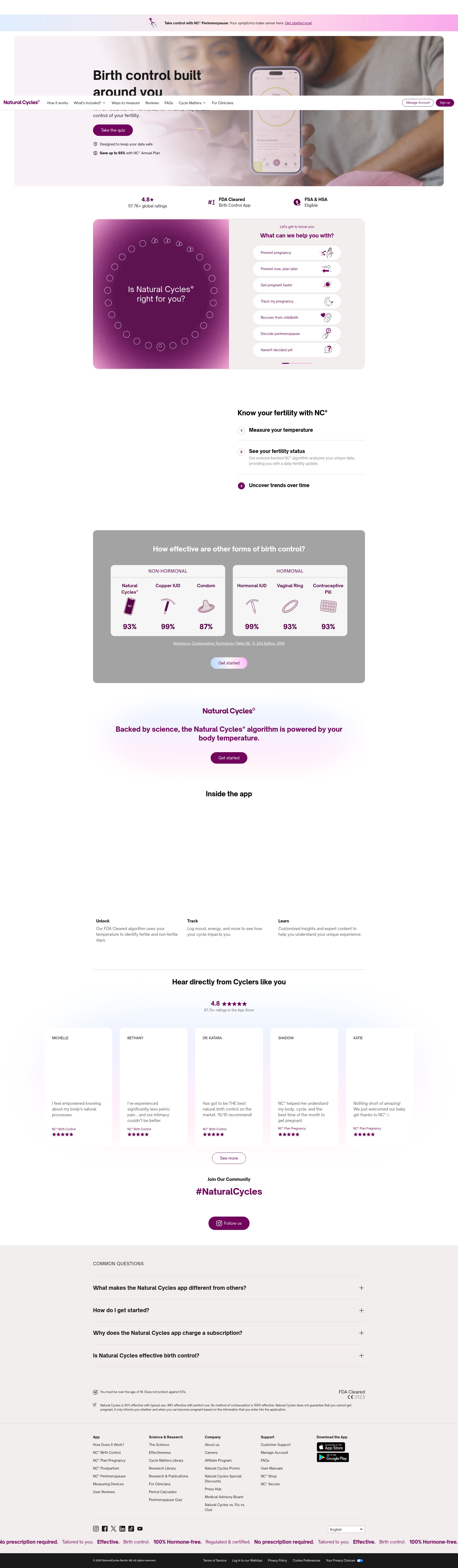 Screenshot of naturalcycles.com