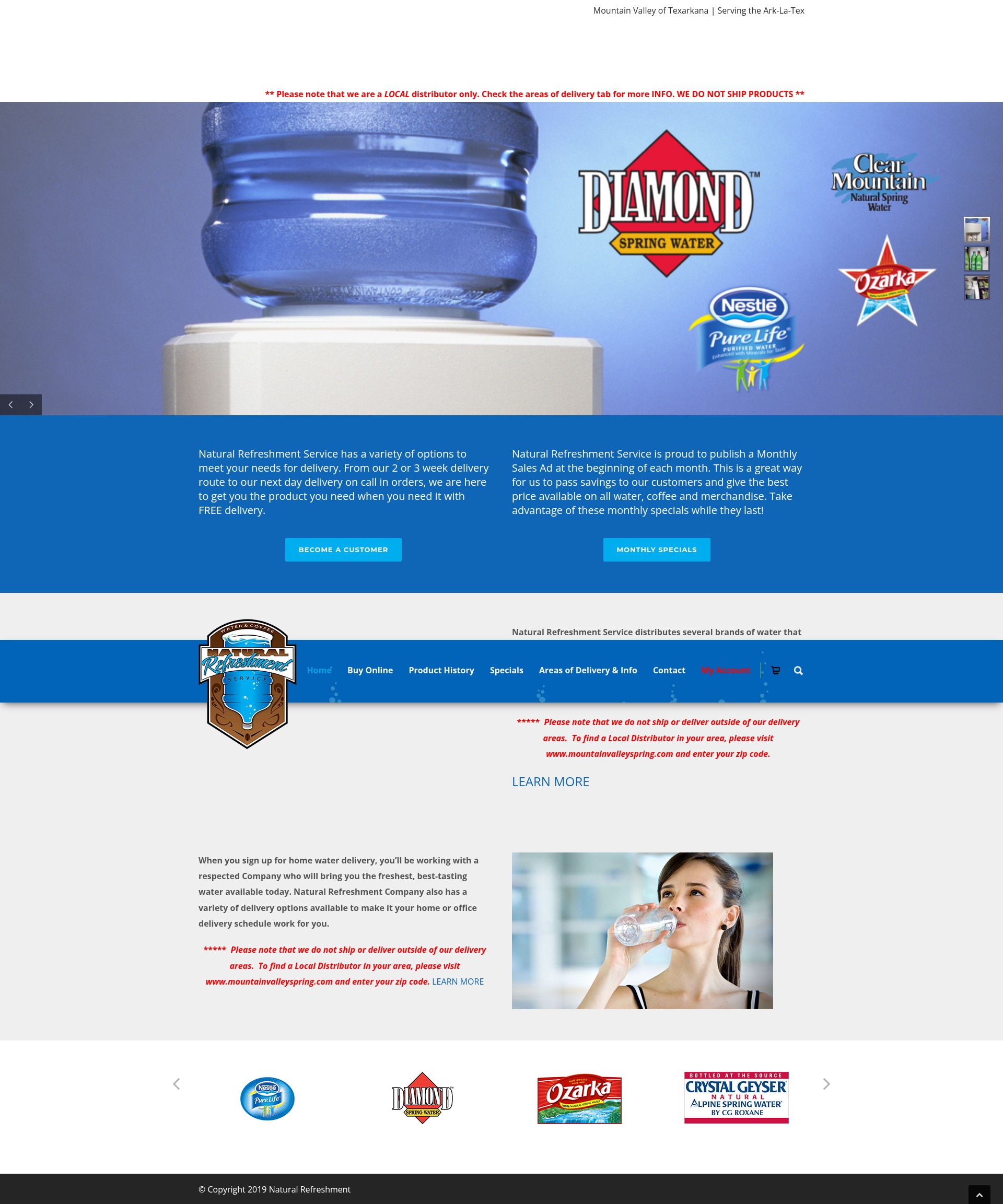 Screenshot of naturalrefrshment.com