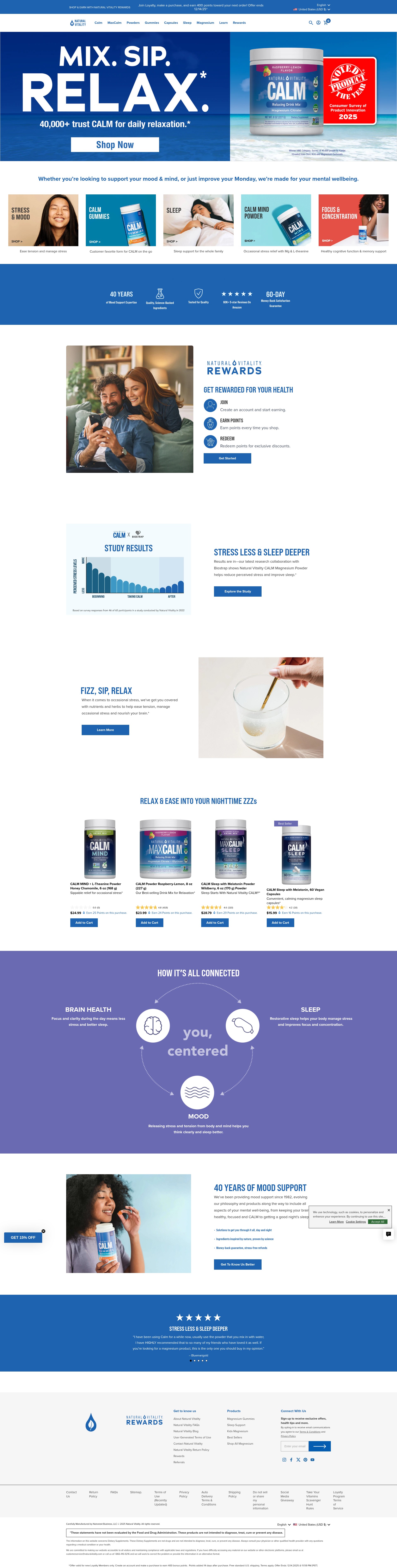 Screenshot of naturalvitality.com