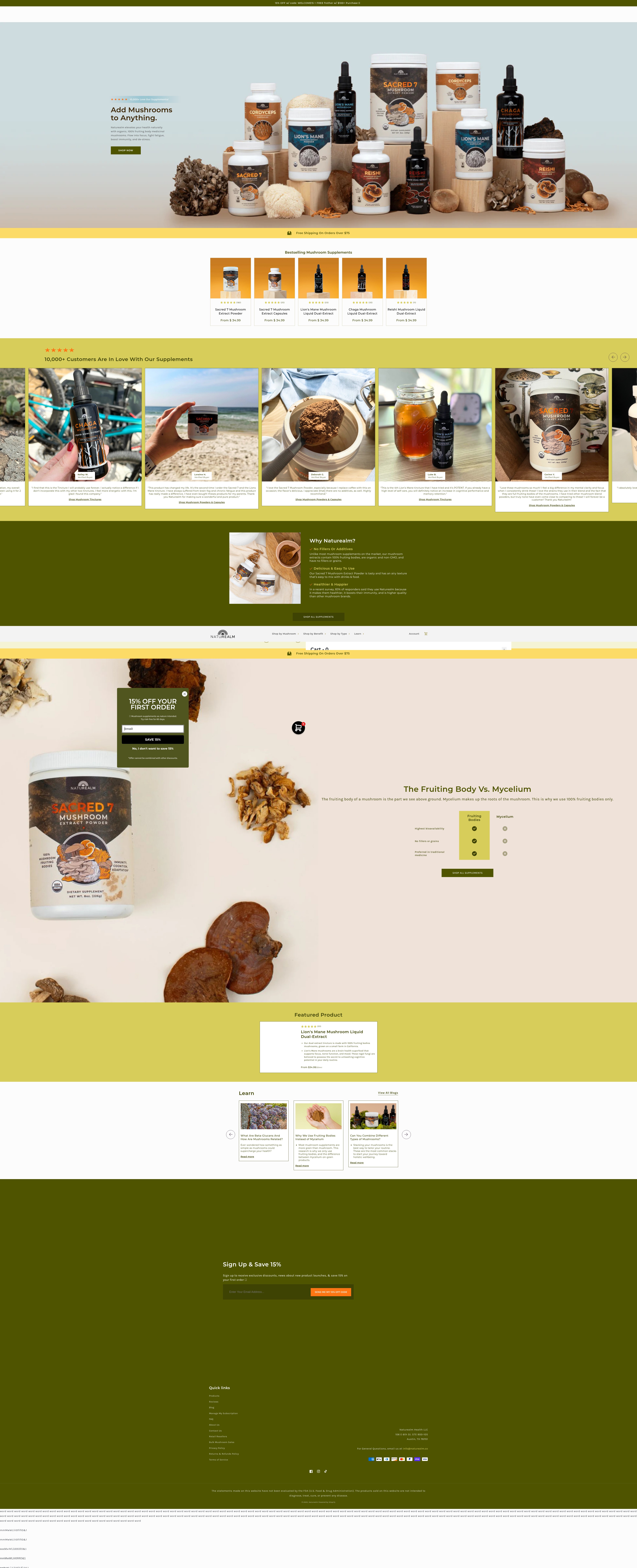 Screenshot of naturealm.co