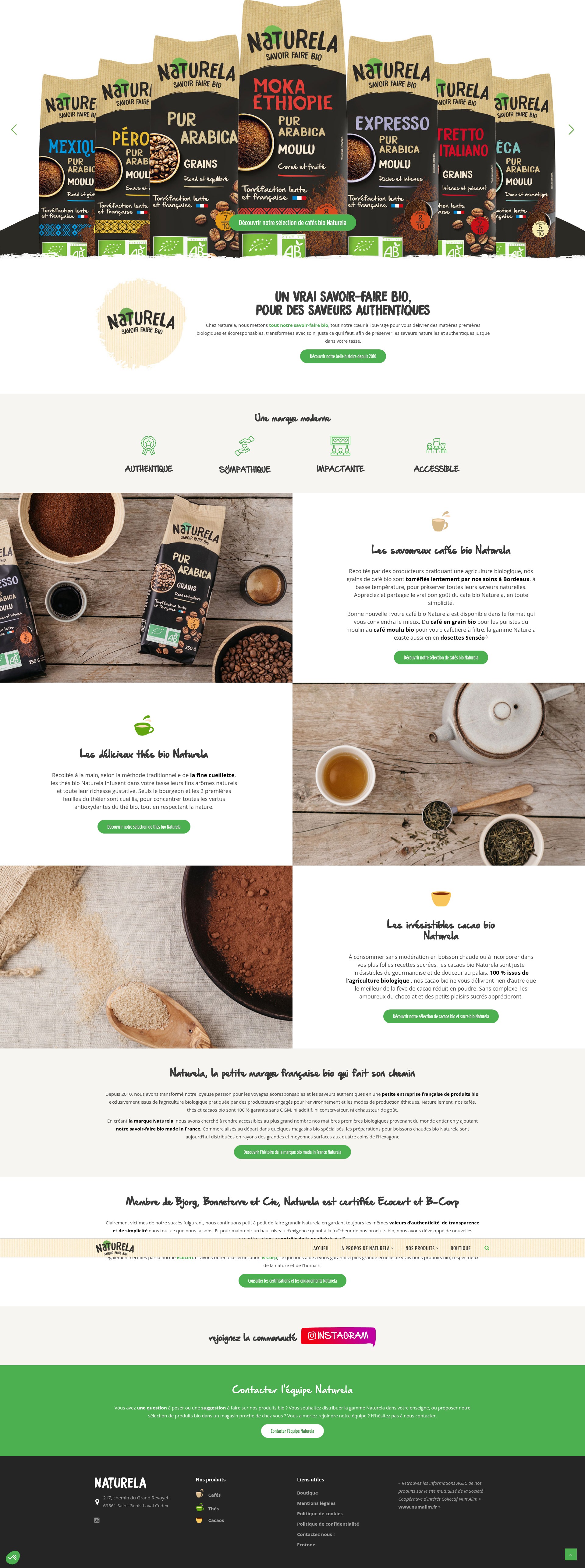Screenshot of naturela.fr