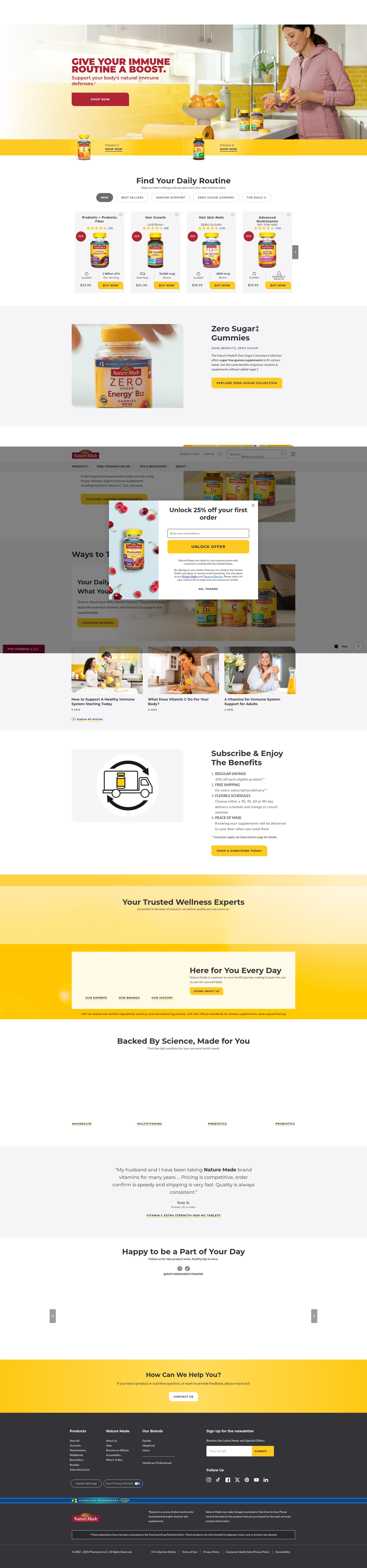 Screenshot of naturemade.com