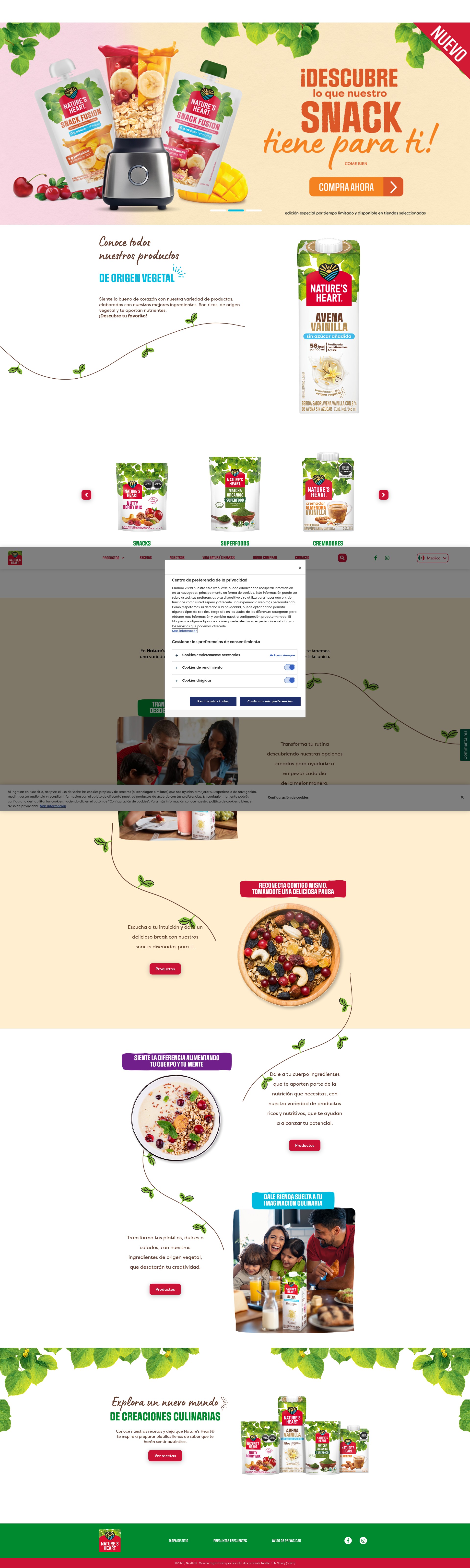 Screenshot of naturesheart.com