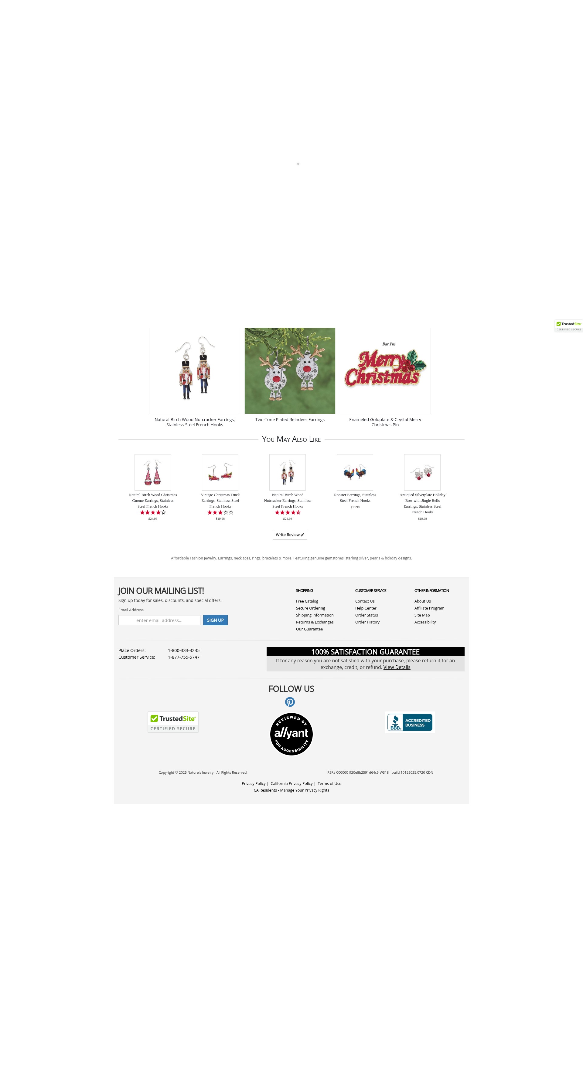 Screenshot of naturesjewelry.com