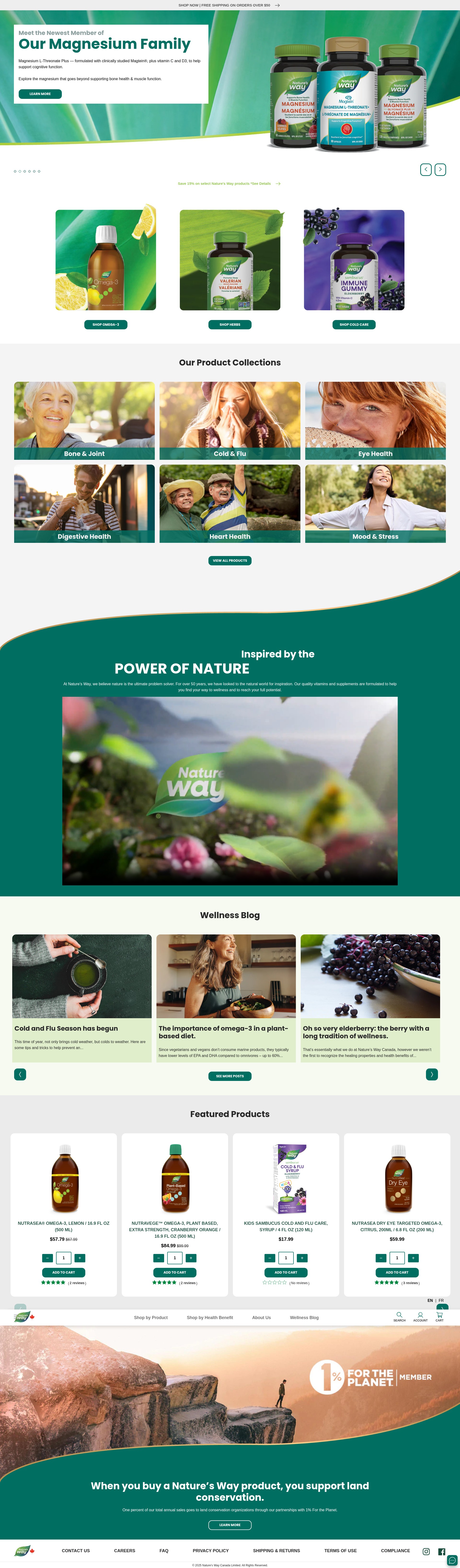 Screenshot of natureswaycanada.ca