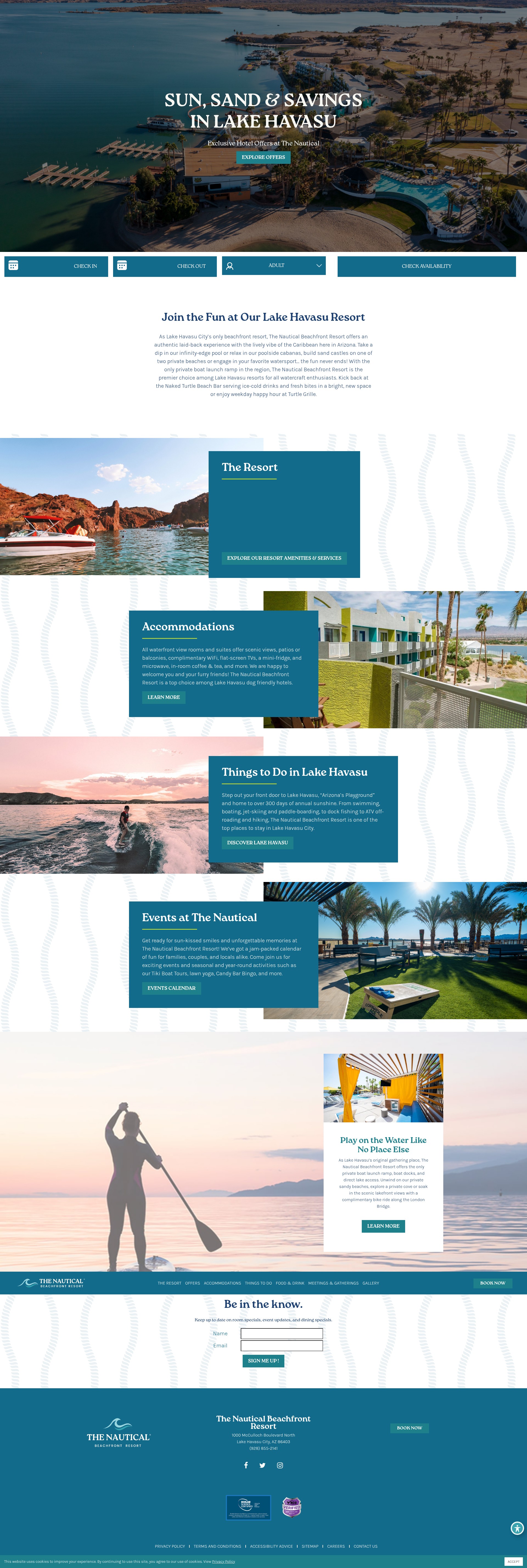 Screenshot of nauticalbeachfrontresort.com