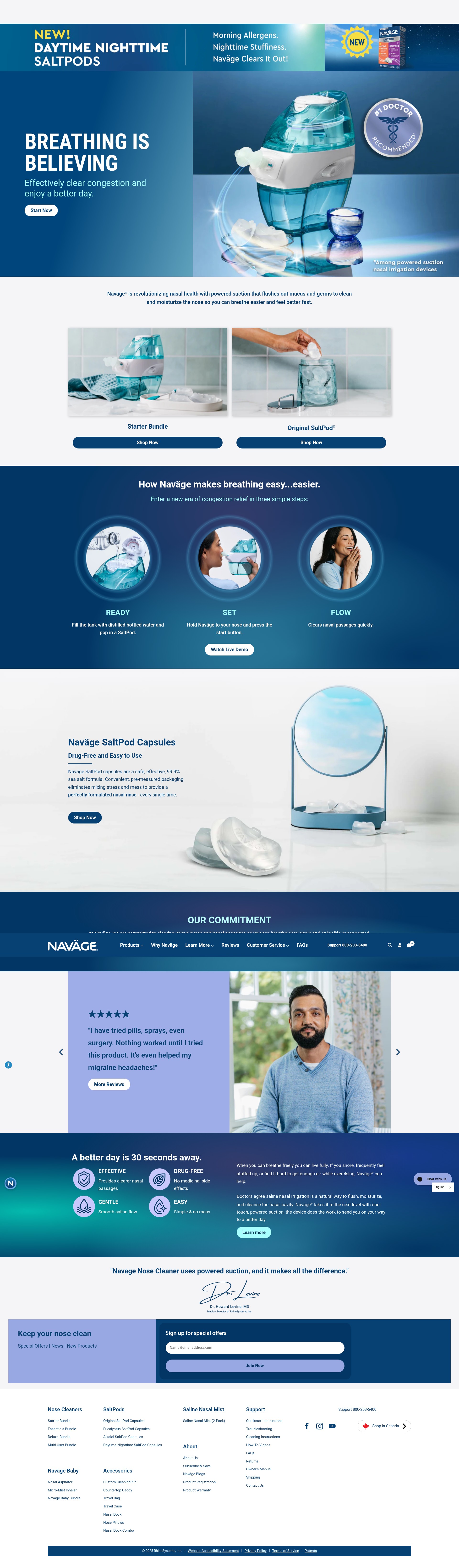Screenshot of navage.com