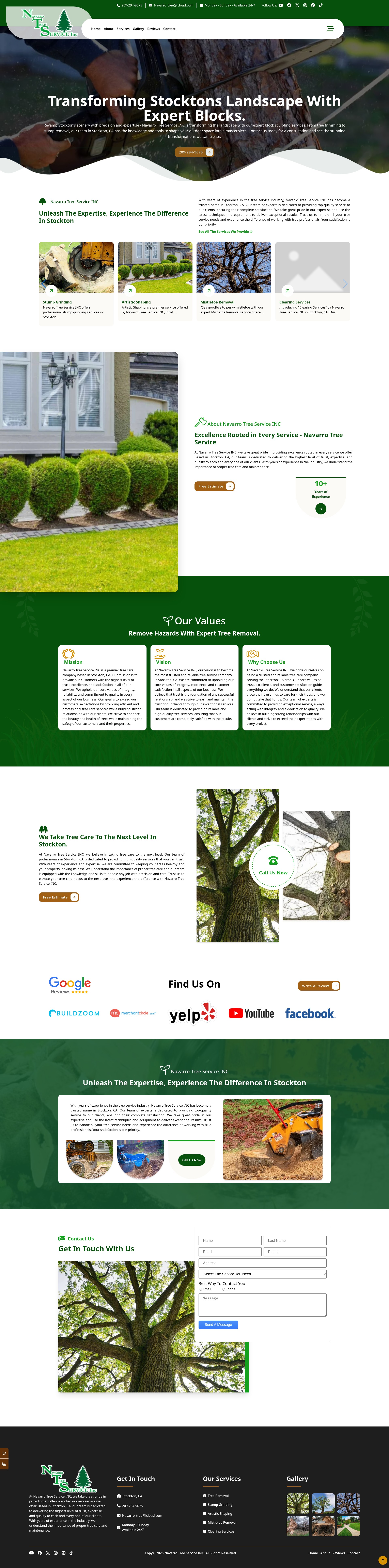 Screenshot of navarrotreeserviceinc.com