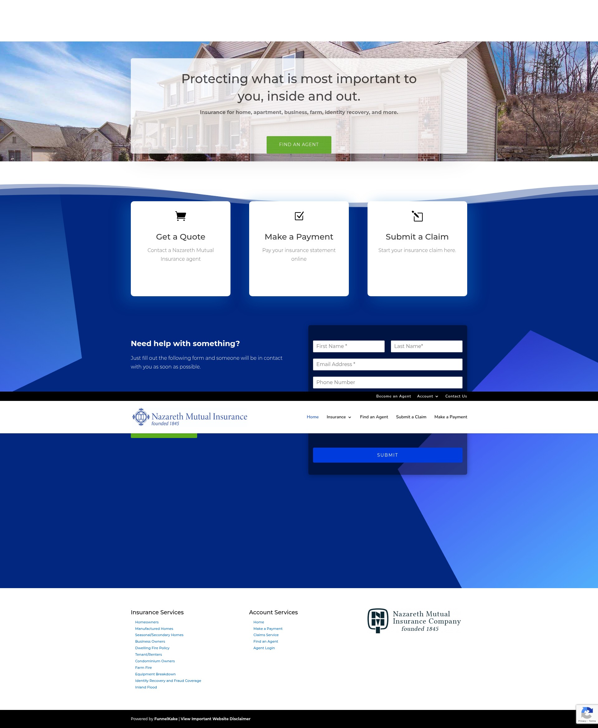 Screenshot of nazarethmutual.com