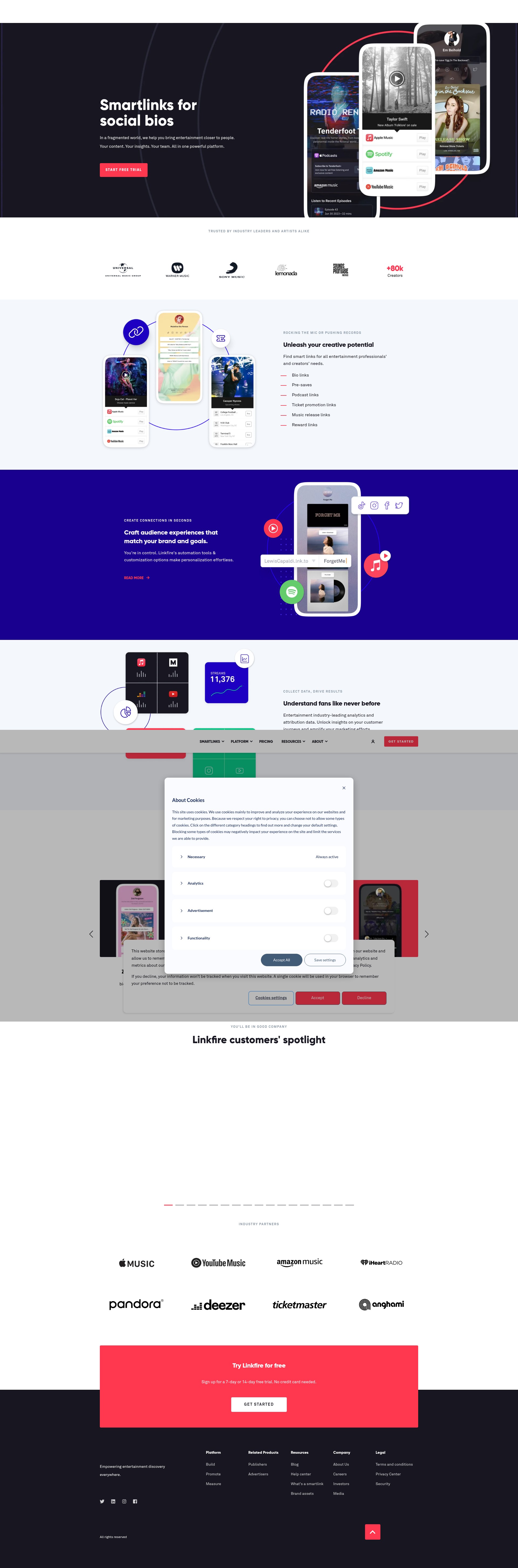 Screenshot of nbcuni.lnk.to